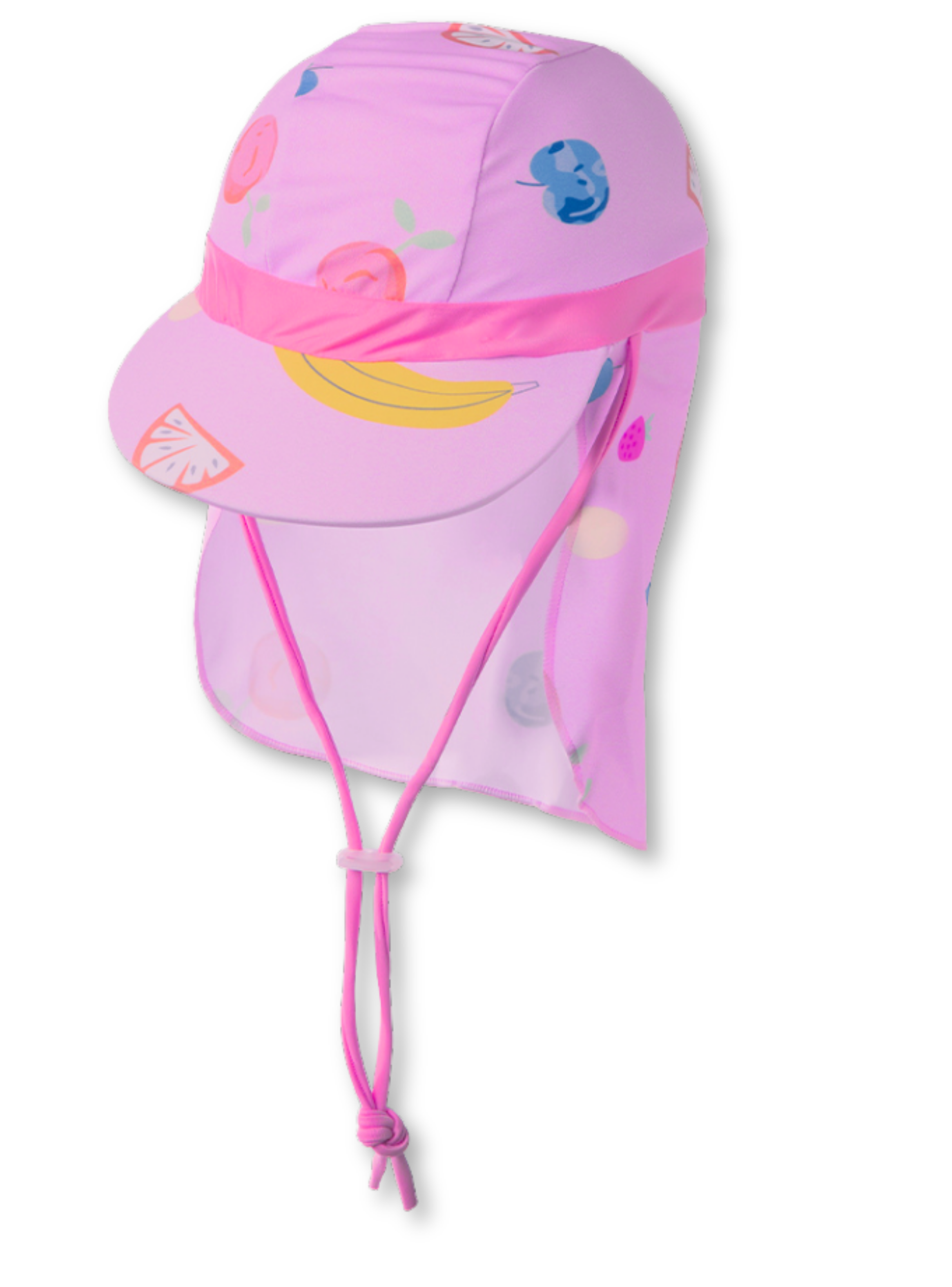 Gorro para el Sol con Solapas Protección UV Niñas de 1 a 10 Años Rosa Frutas-0
