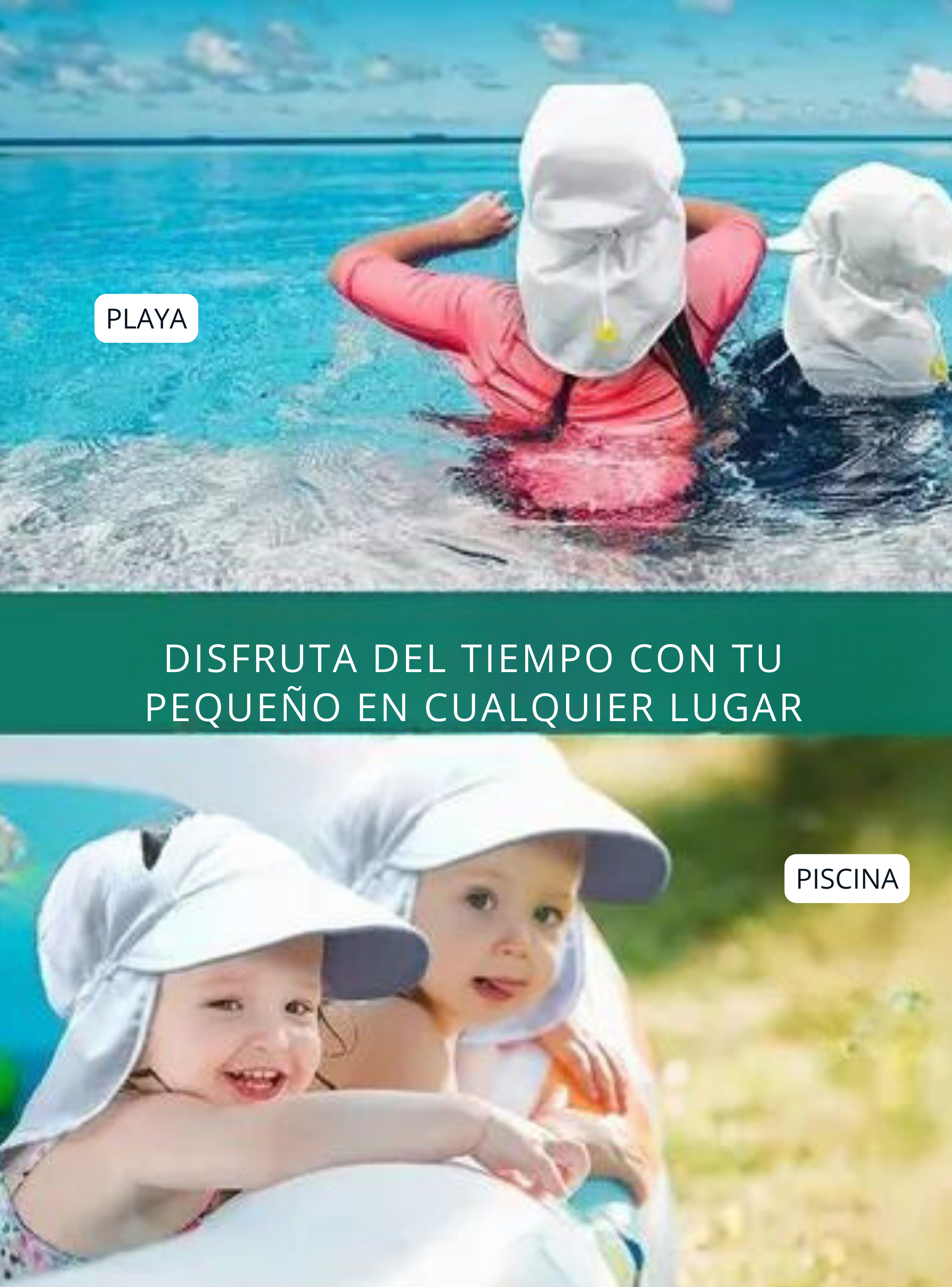 Gorro para el Sol con Solapas Protección UV Niñas de 1 a 10 Años Rosa Frutas-4