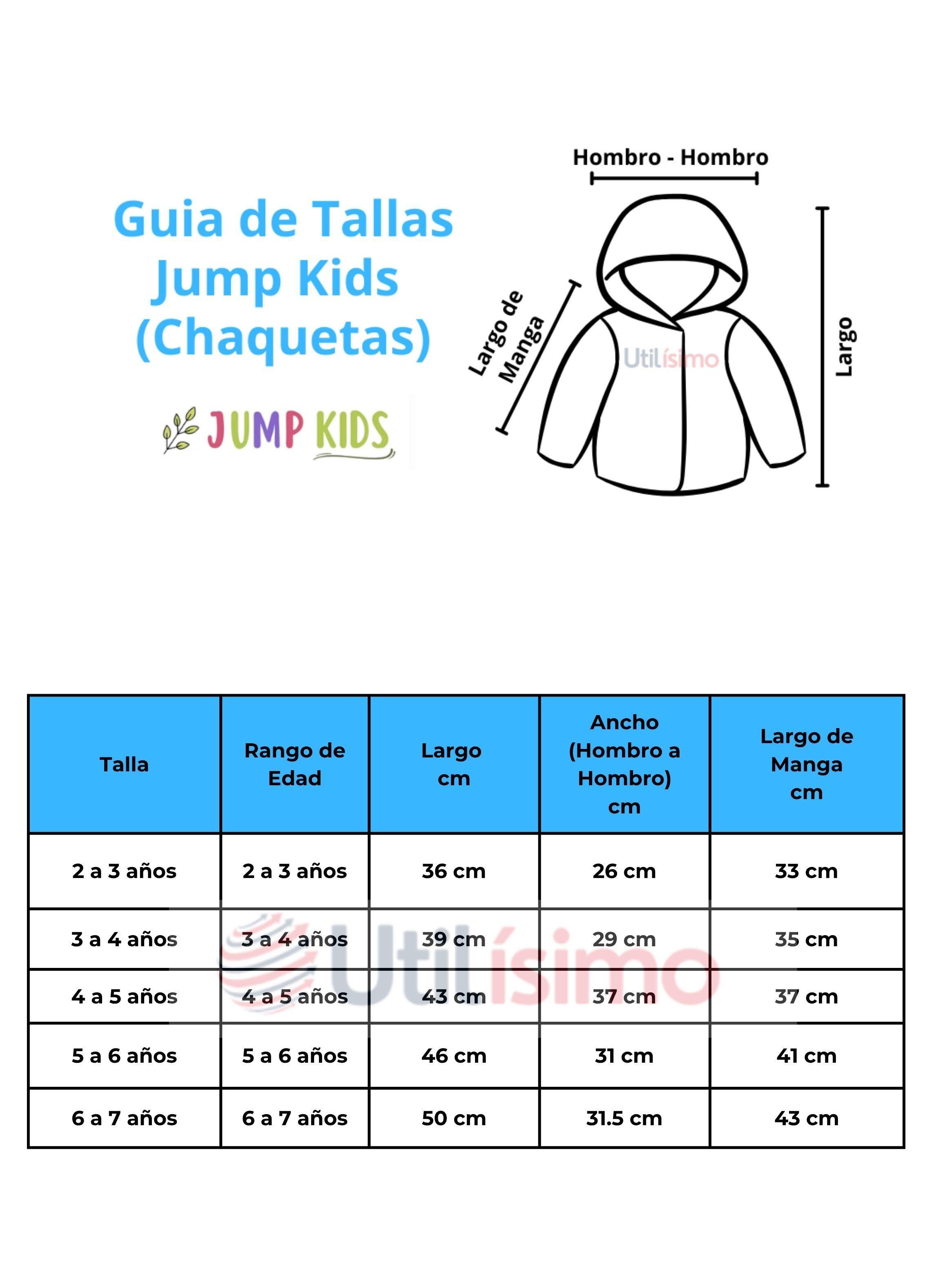 Parka Con Capucha Manga Larga Unicolor Niño Y Niña Jump Kids Blue-3