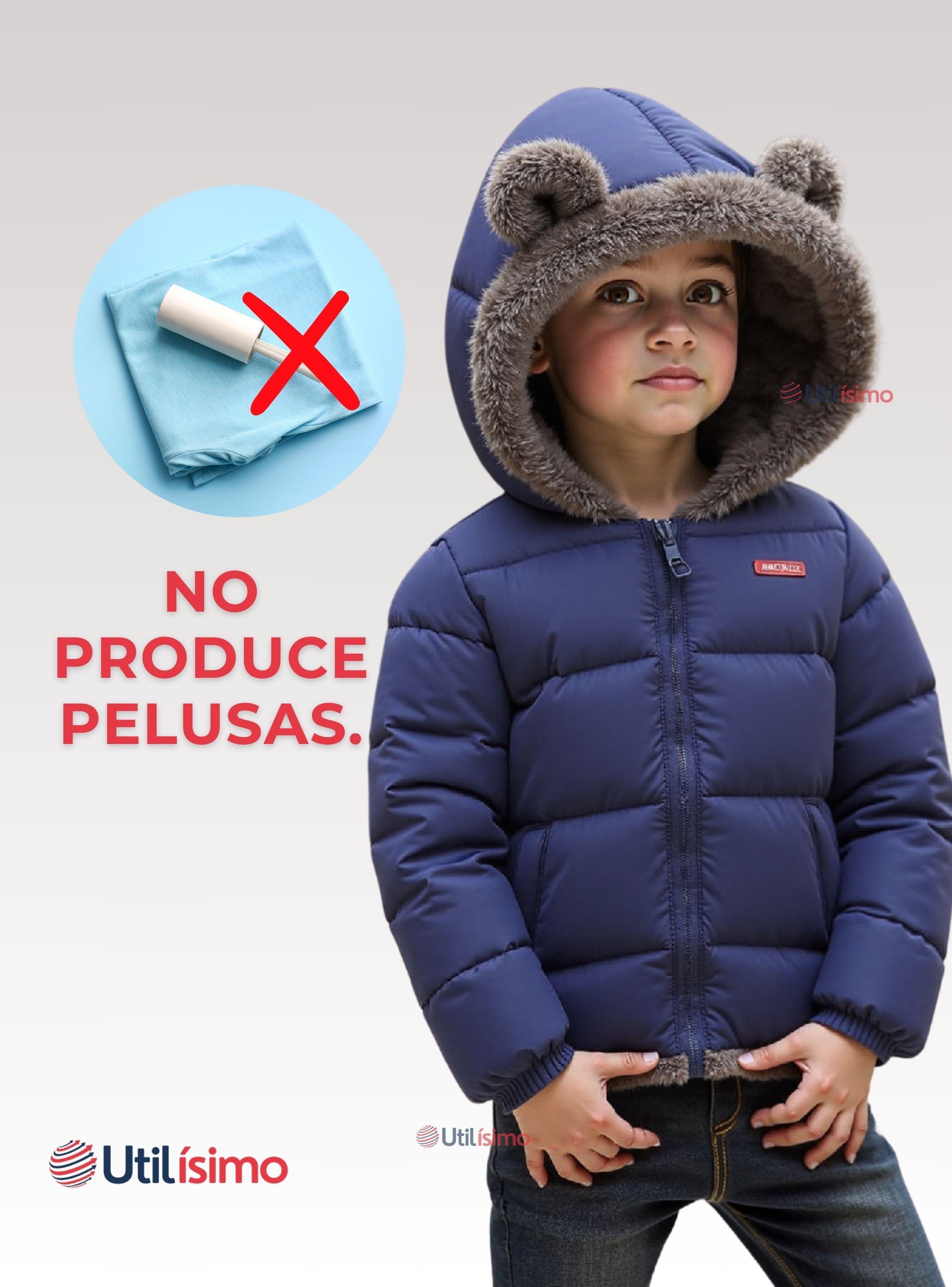 Parka Con Capucha Manga Larga Unicolor Niño Y Niña Jump Kids Blue-7