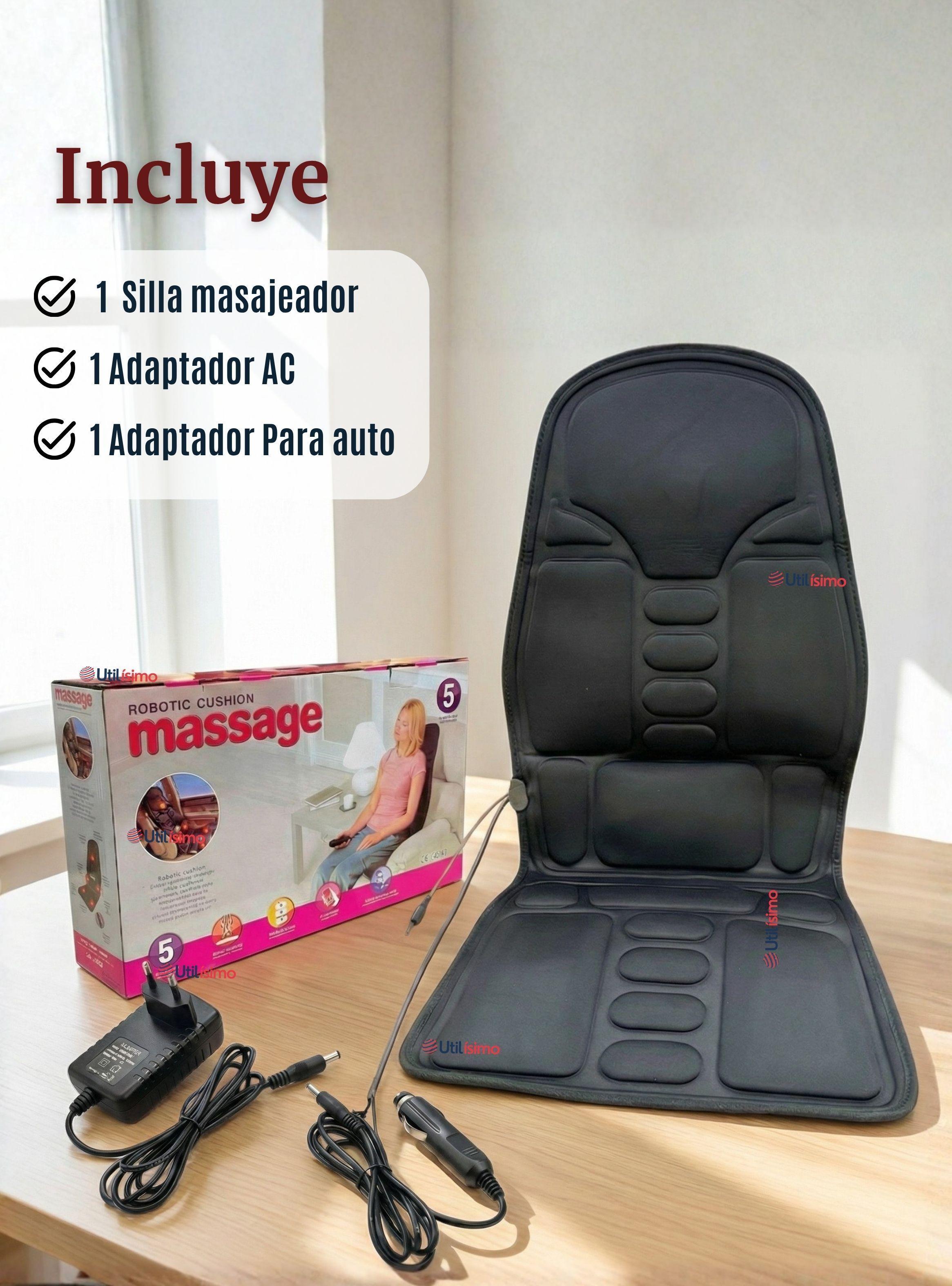 Asiento Masajeador Eléctrico con Calor y Vibración Casa Auto Oficina-3