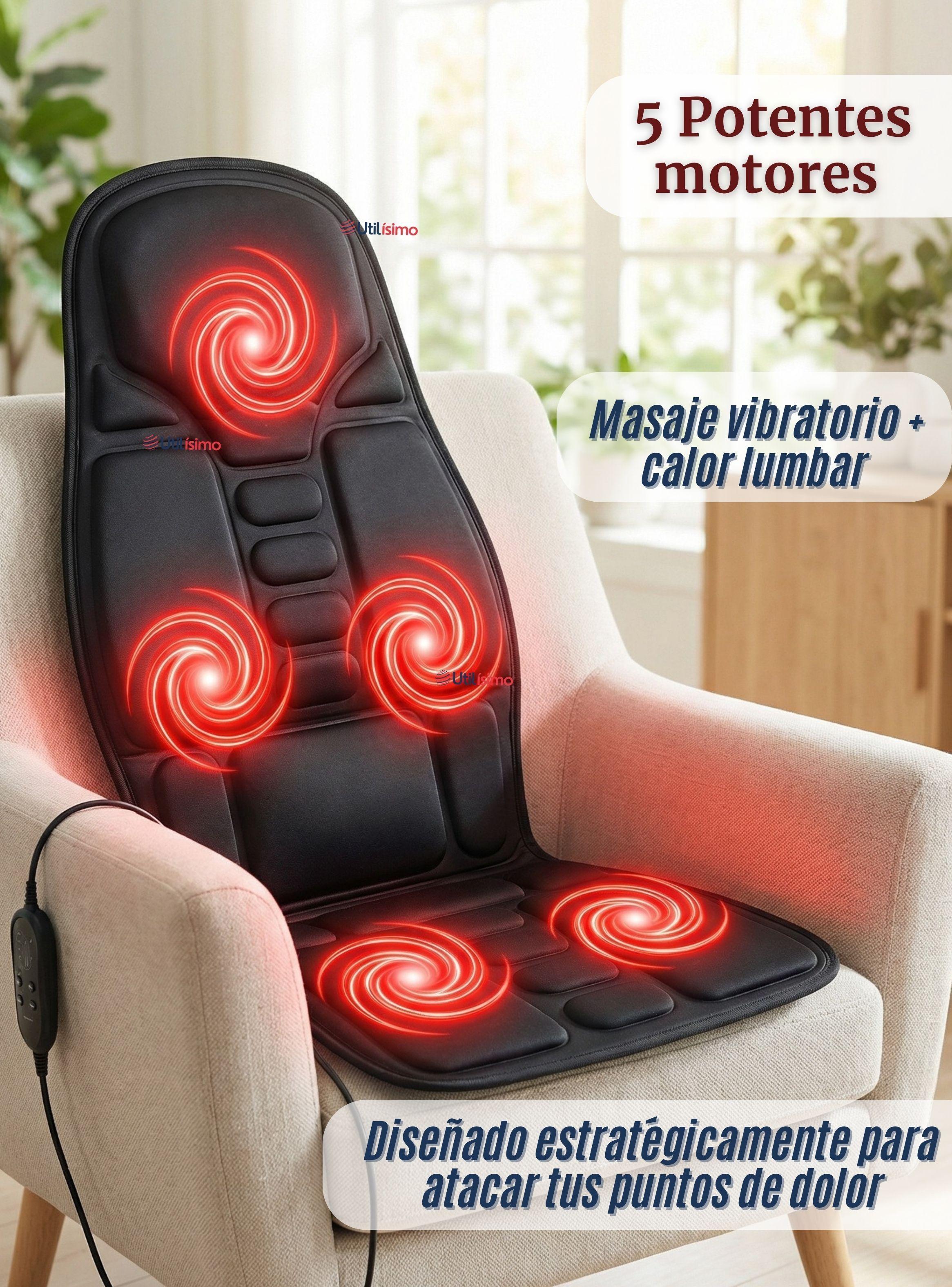 Asiento Masajeador Eléctrico con Calor y Vibración Casa Auto Oficina-6