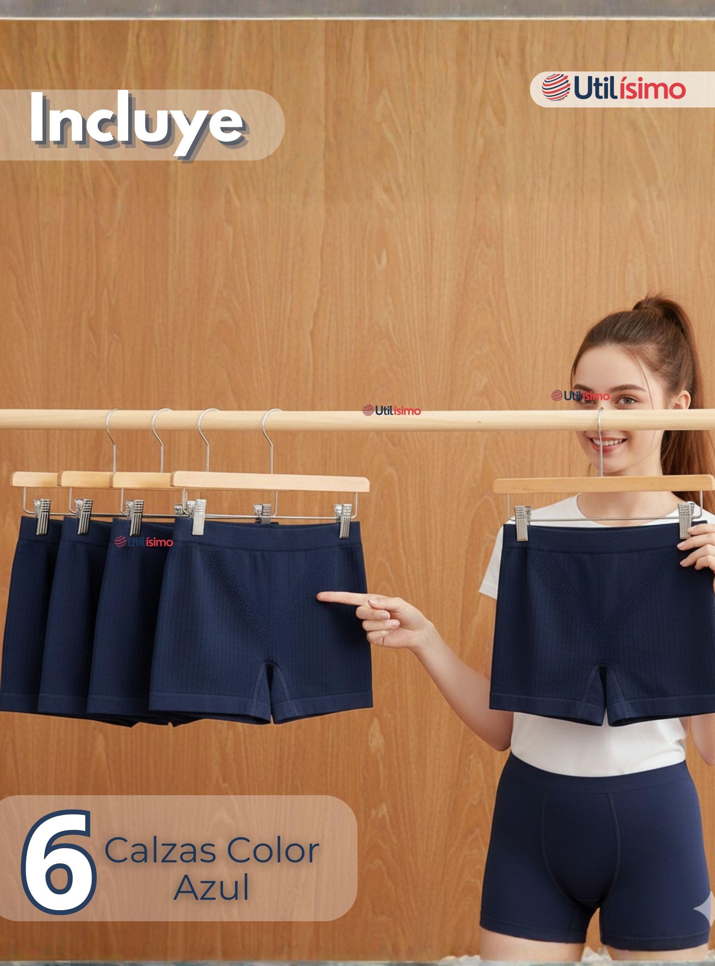 Pack 6 Calzas Cortas Escolar Pata Deportivas Juvenil Azul-3