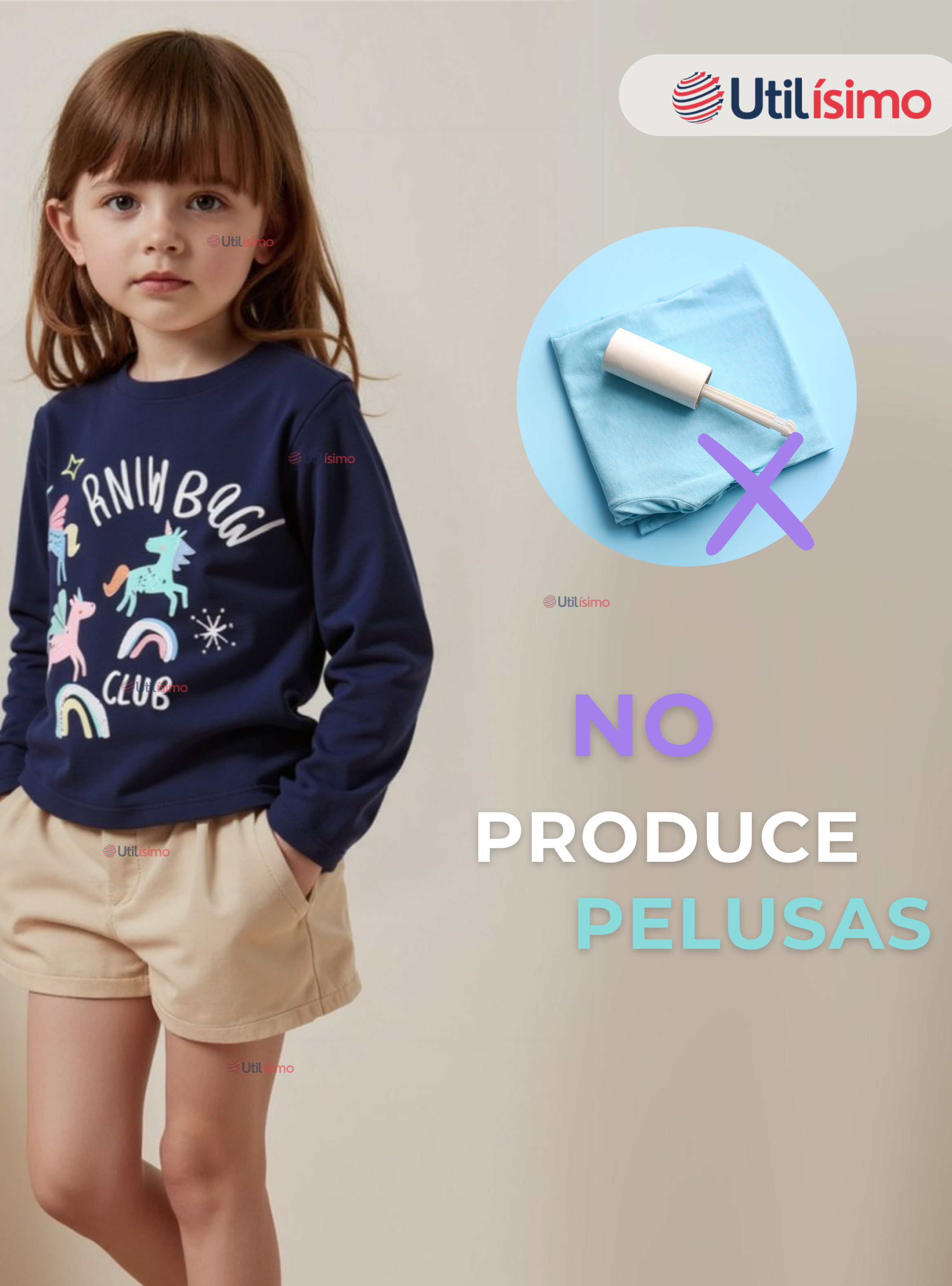 Polera Algodón Manga Larga Niñas Camiseta Negro Unicornio-7