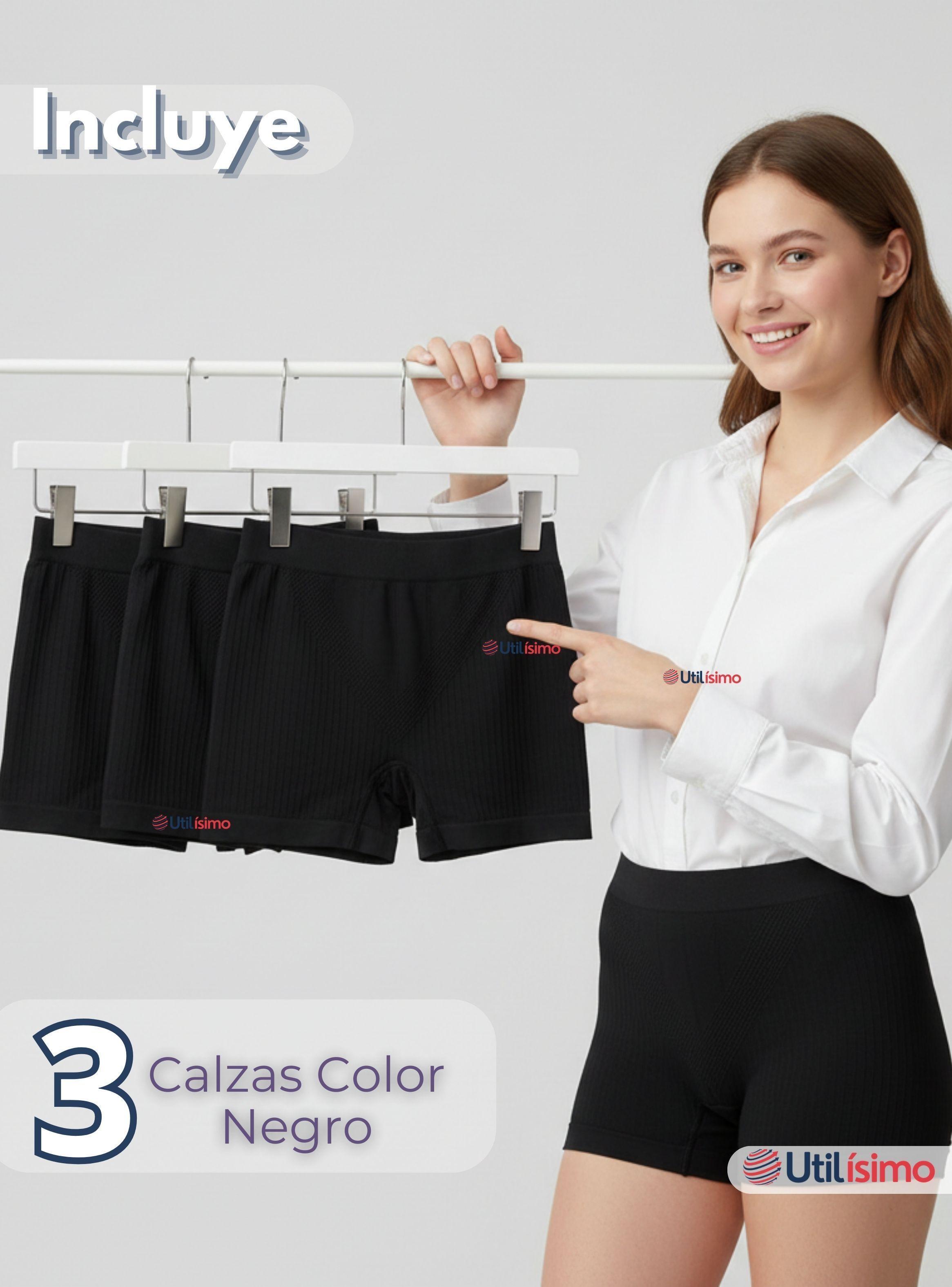 Pack 3 Calzas Cortas Escolar Pata Deportivas Juvenil Color Negro-3