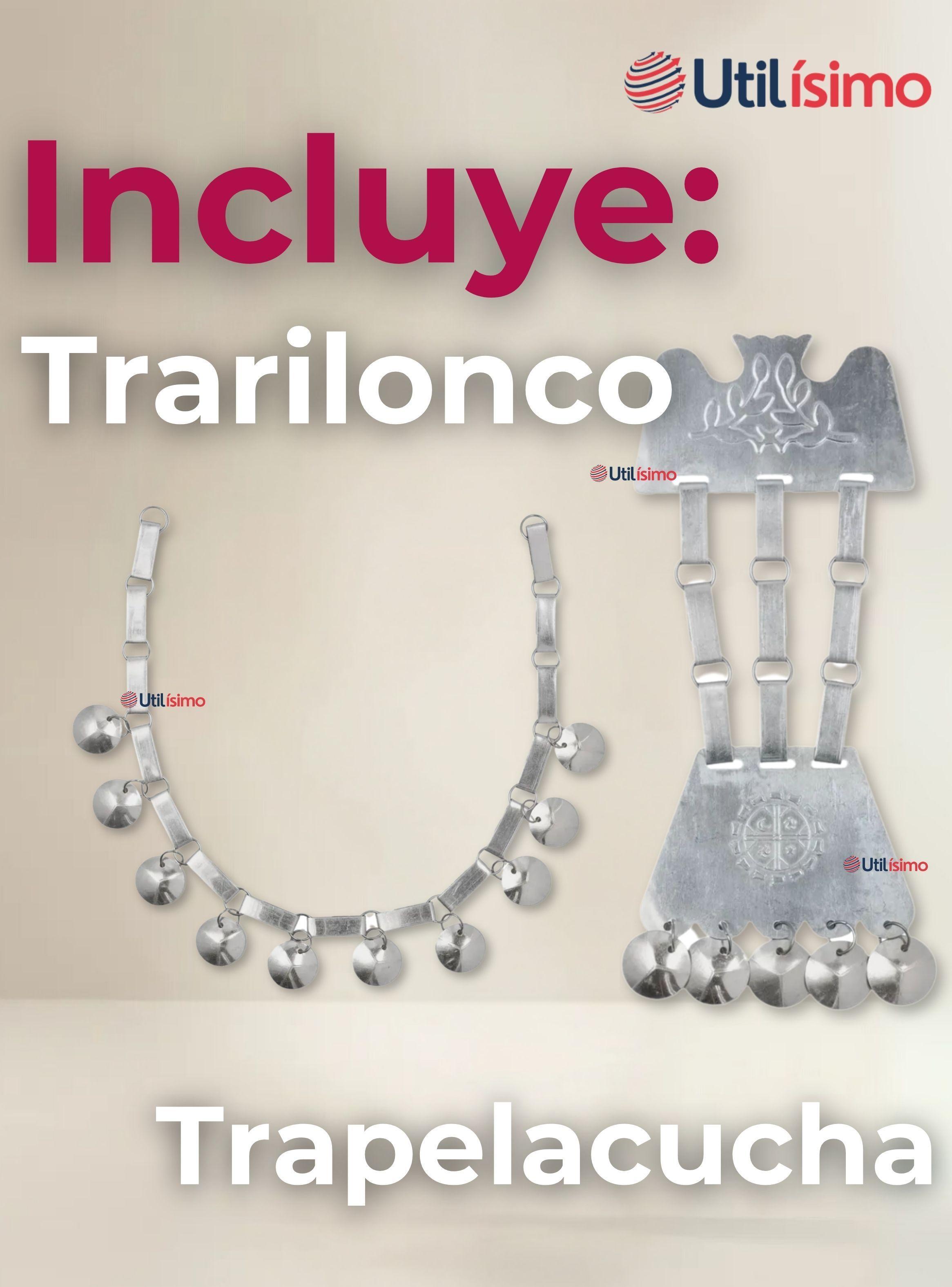 Collar Trapelacucha Mapuche Machi Aluminio Niñas Fiestas Patrias-2