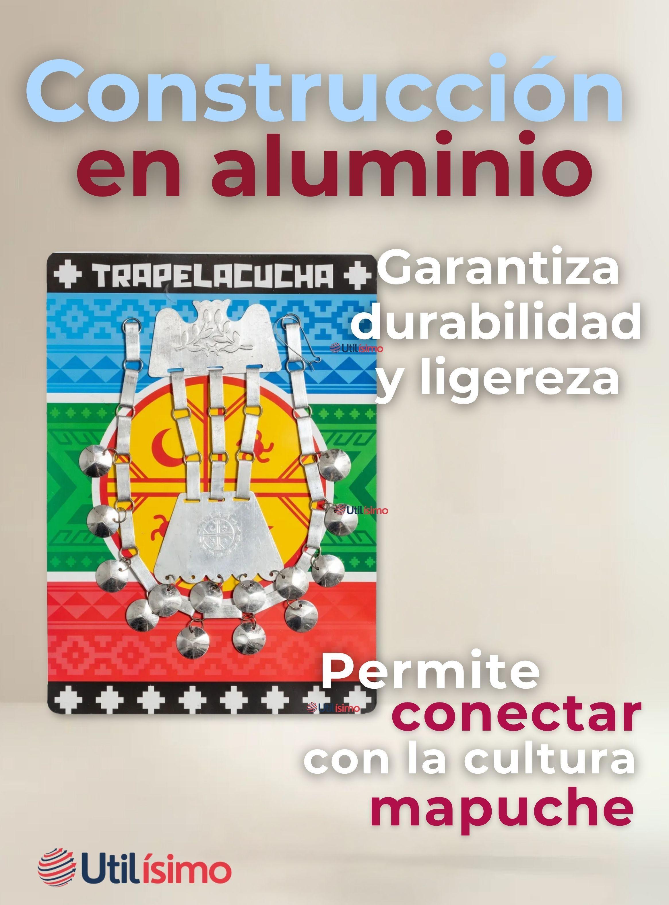 Collar Trapelacucha Mapuche Machi Aluminio Niñas Fiestas Patrias-5