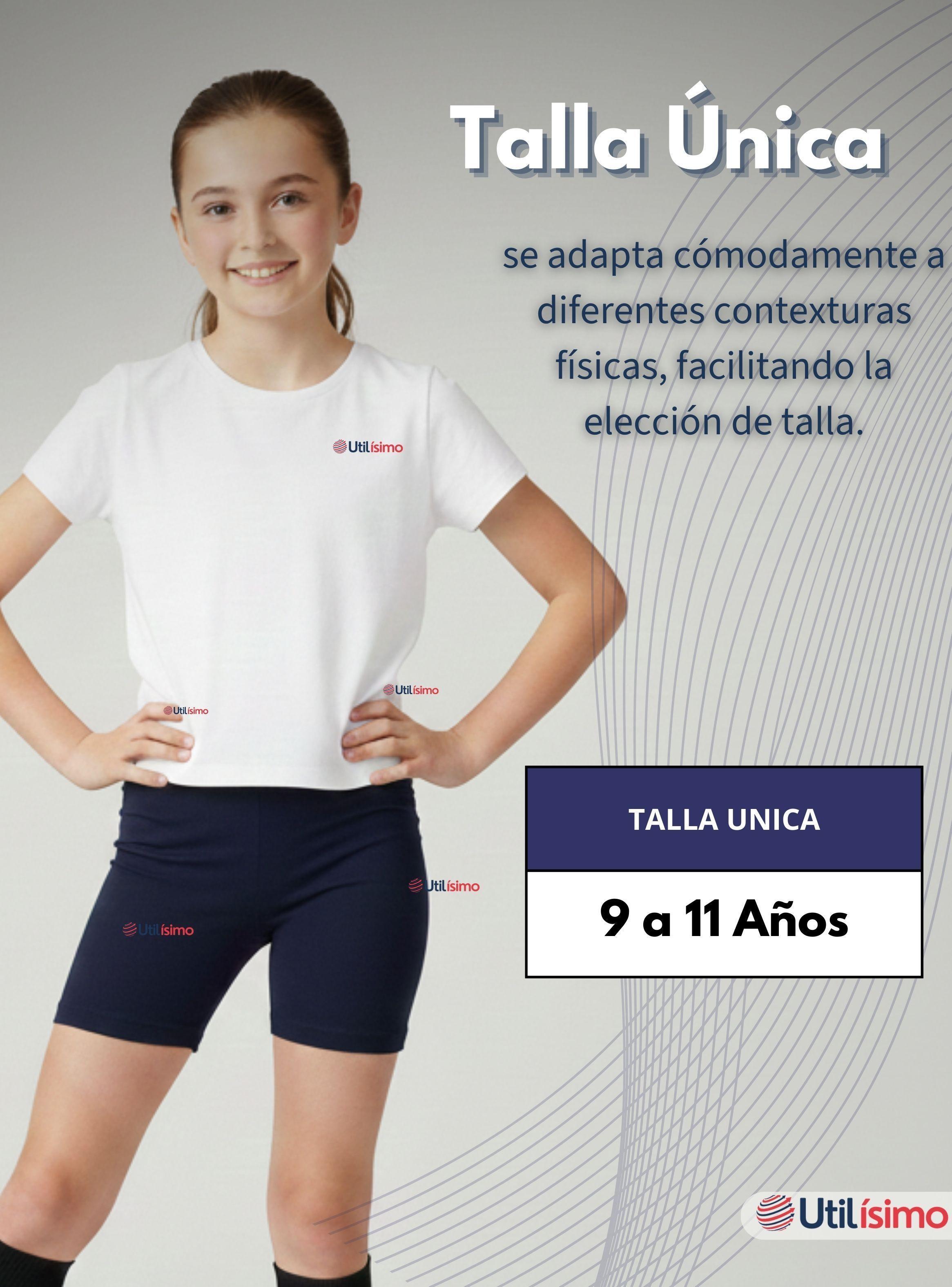 Pack 6 Calzas Cortas Escolar Pata Deportivas Niña Color Azul-4