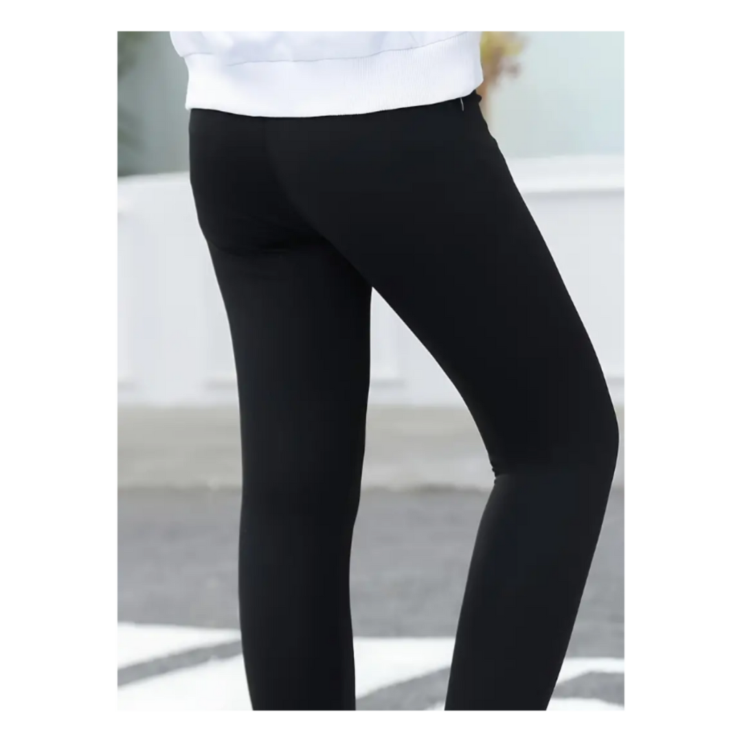 Calza Lycra Frizada Niña Negro Jump Kids-2