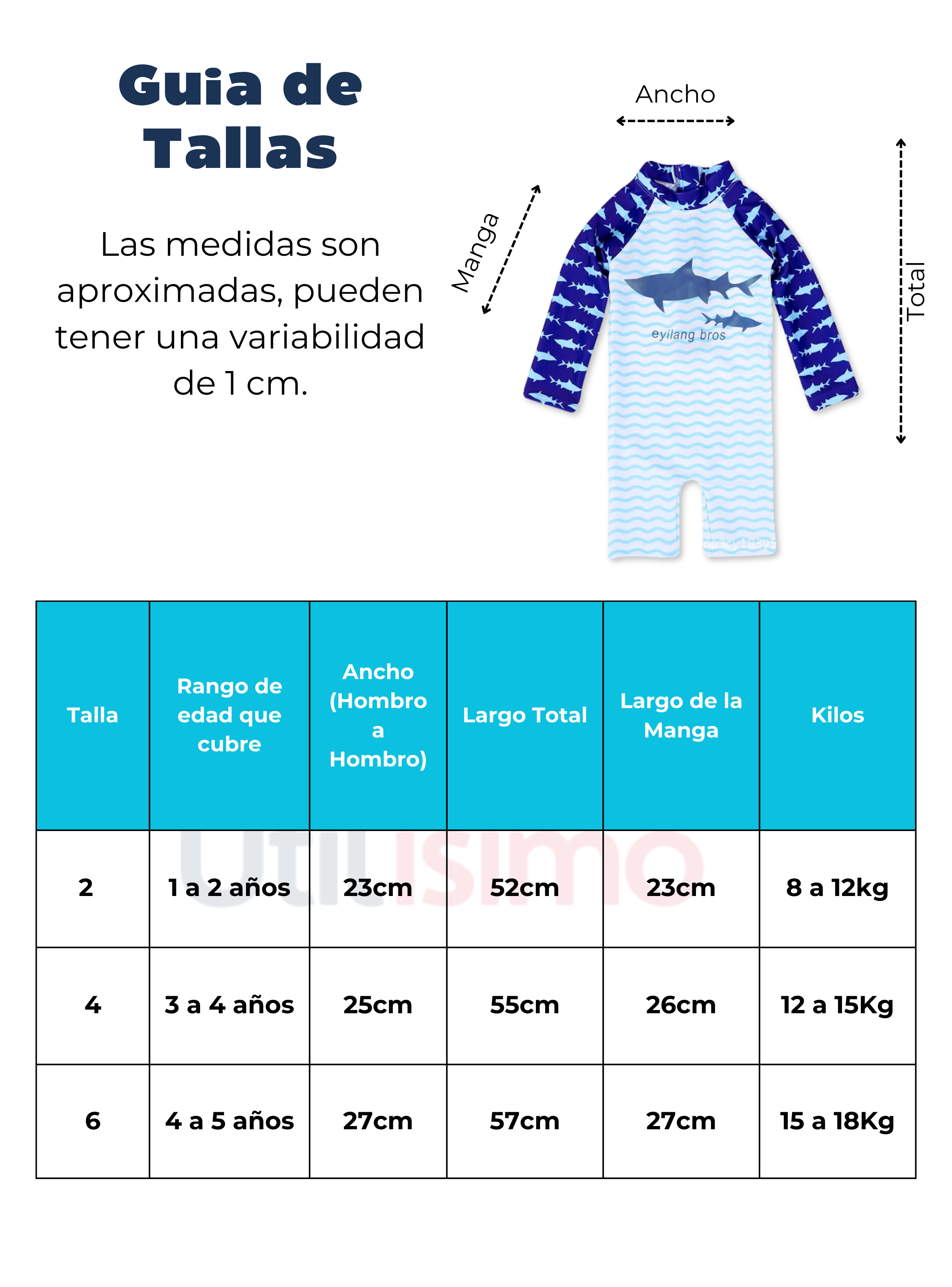 Traje De Baño Enterito Manga Larga Niño Jump Kids Leon -2