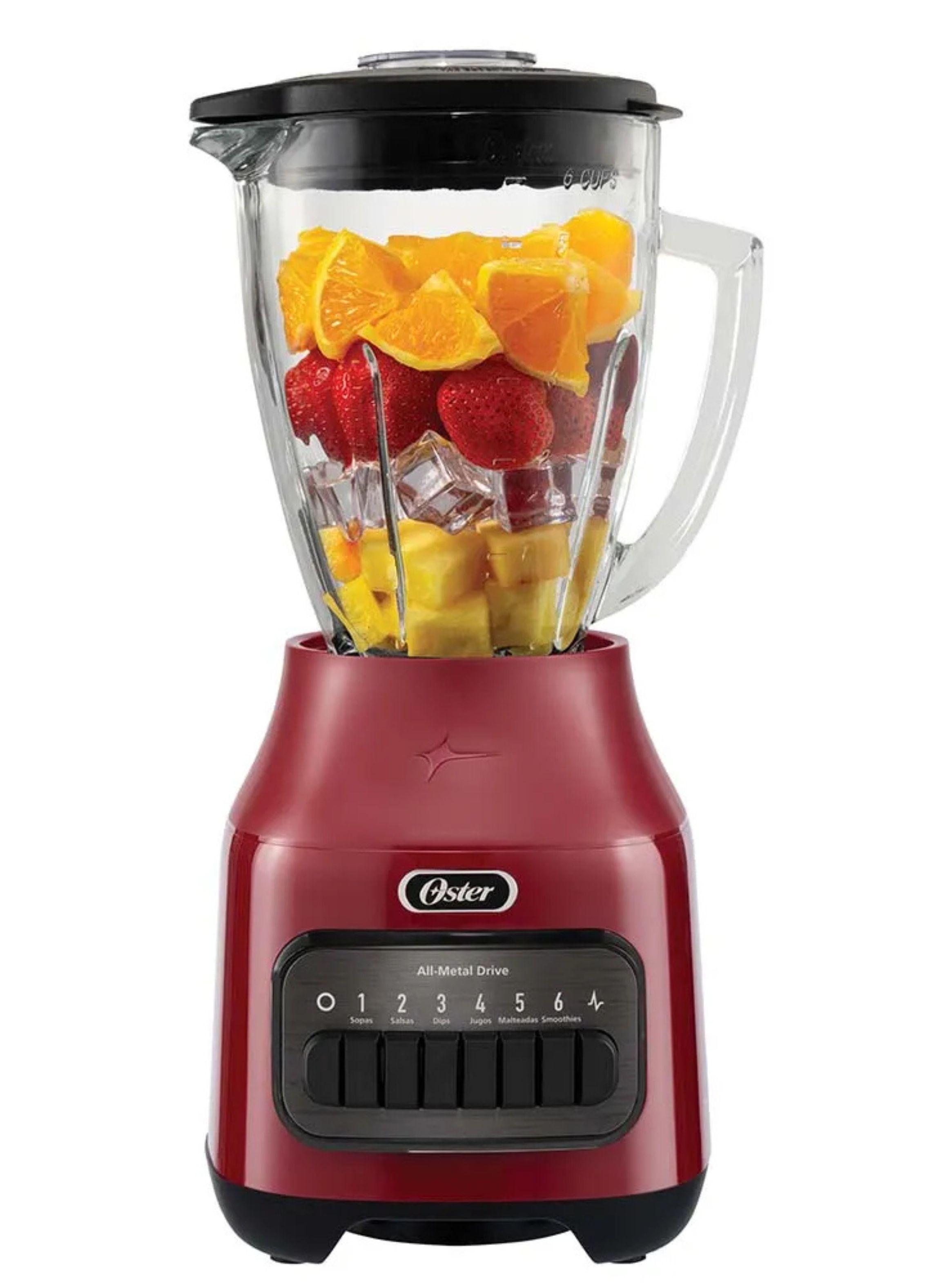 Licuadora Oster® Vaso de vidrio y 6 velocidades más pulso 800 Watts 1,5Litros-0