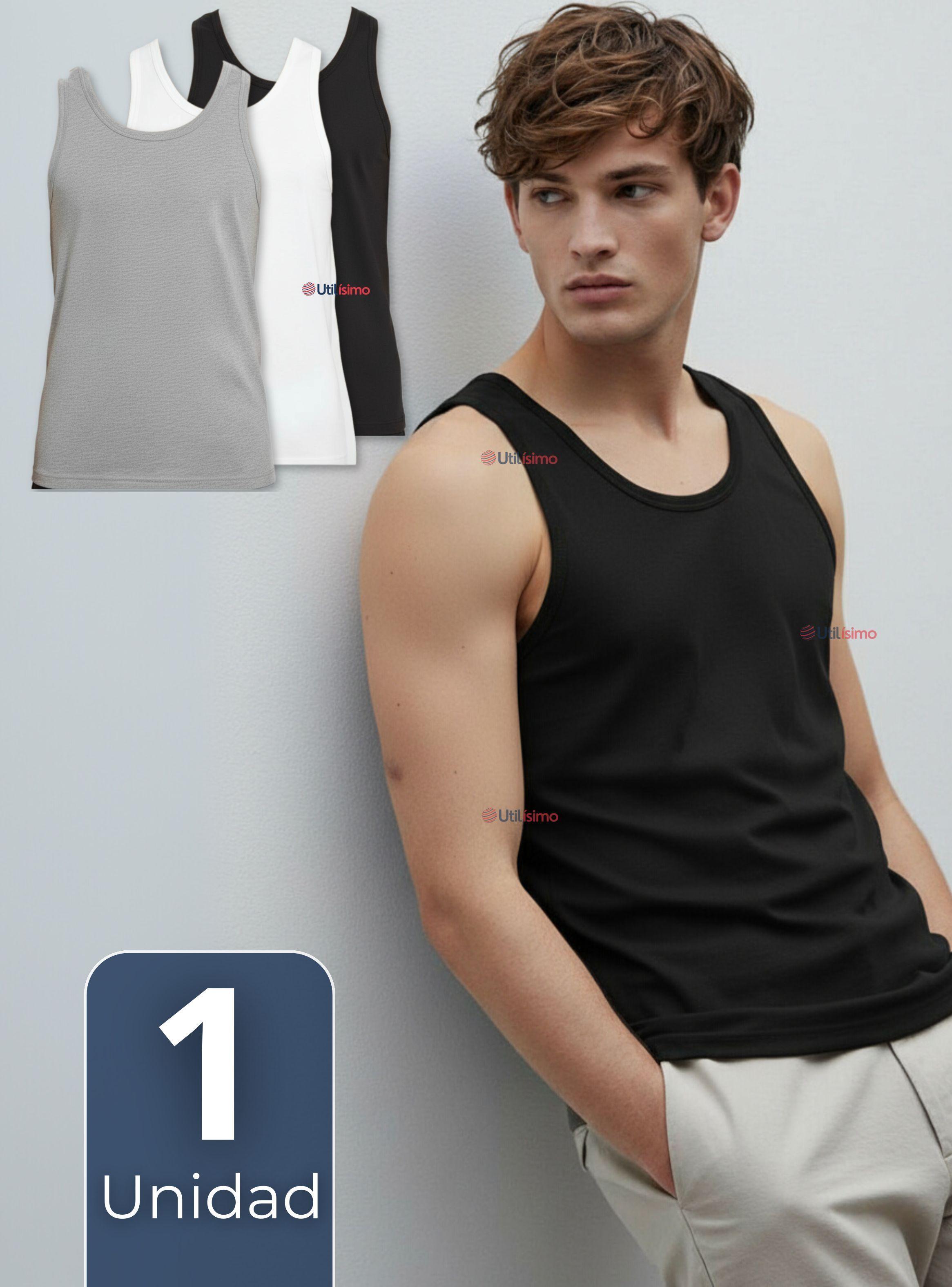 Camiseta Sin Manga Básica Suave 100% Algodón Colores Surtidos Niño Juvenil Hombre-0