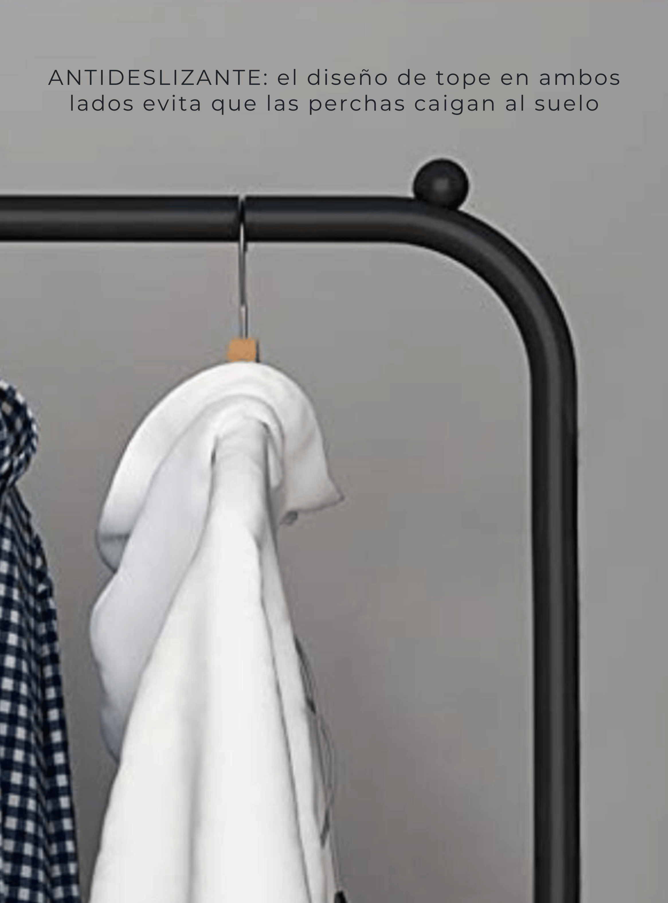 Perchero Organizador de Ropa Tendedero Acero Inoxidable Doble-2