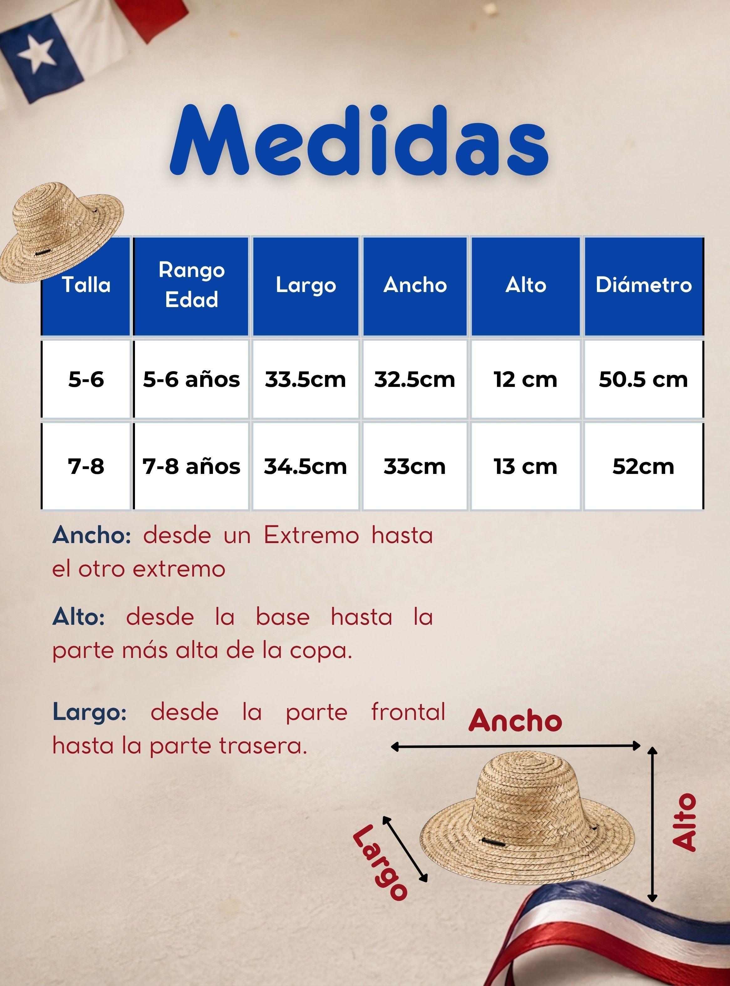 Sombrero Chupalla Huaso Niño Fiestas Patrias-2