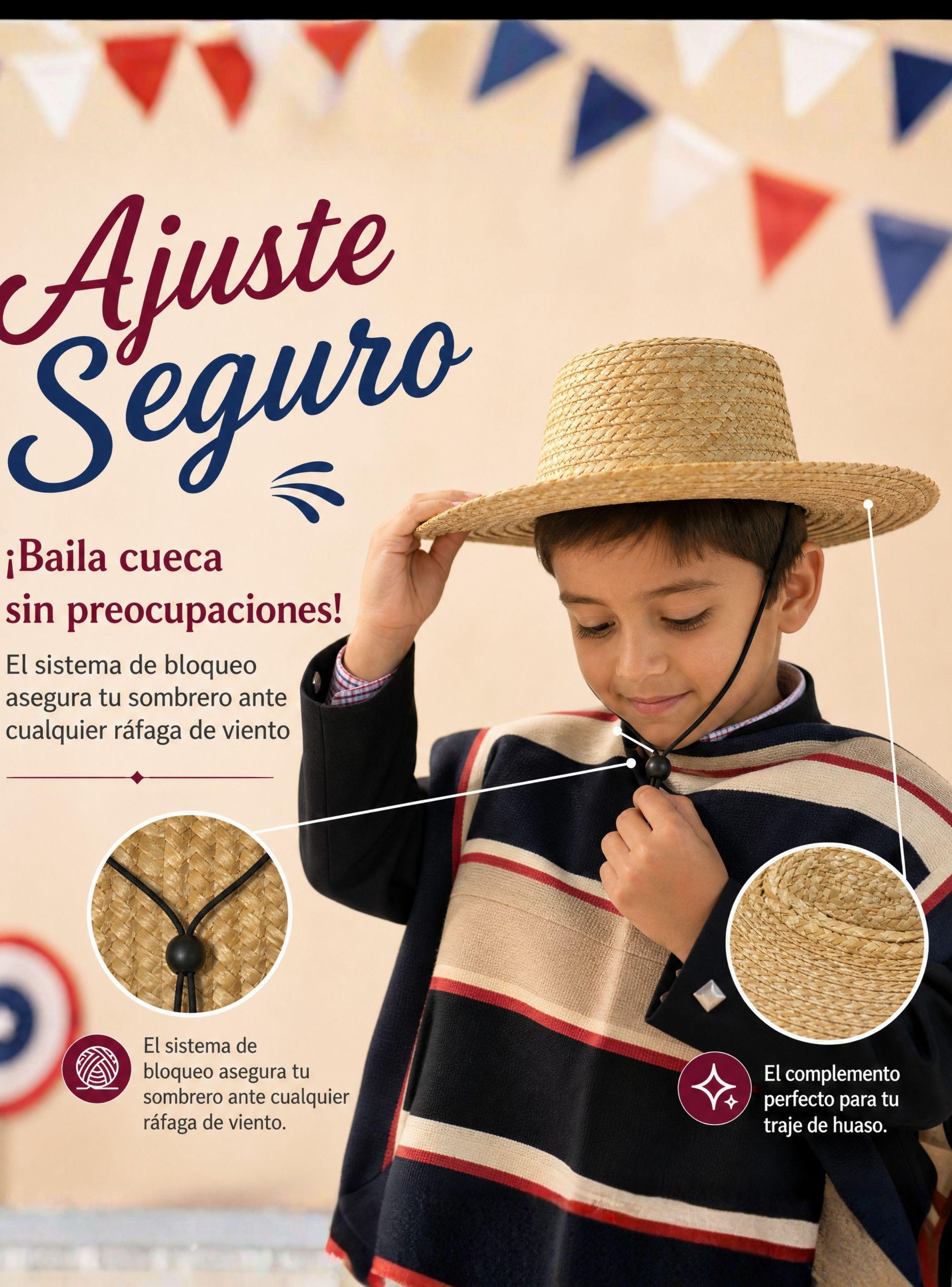 Sombrero Chupalla Huaso Niño Fiestas Patrias-5