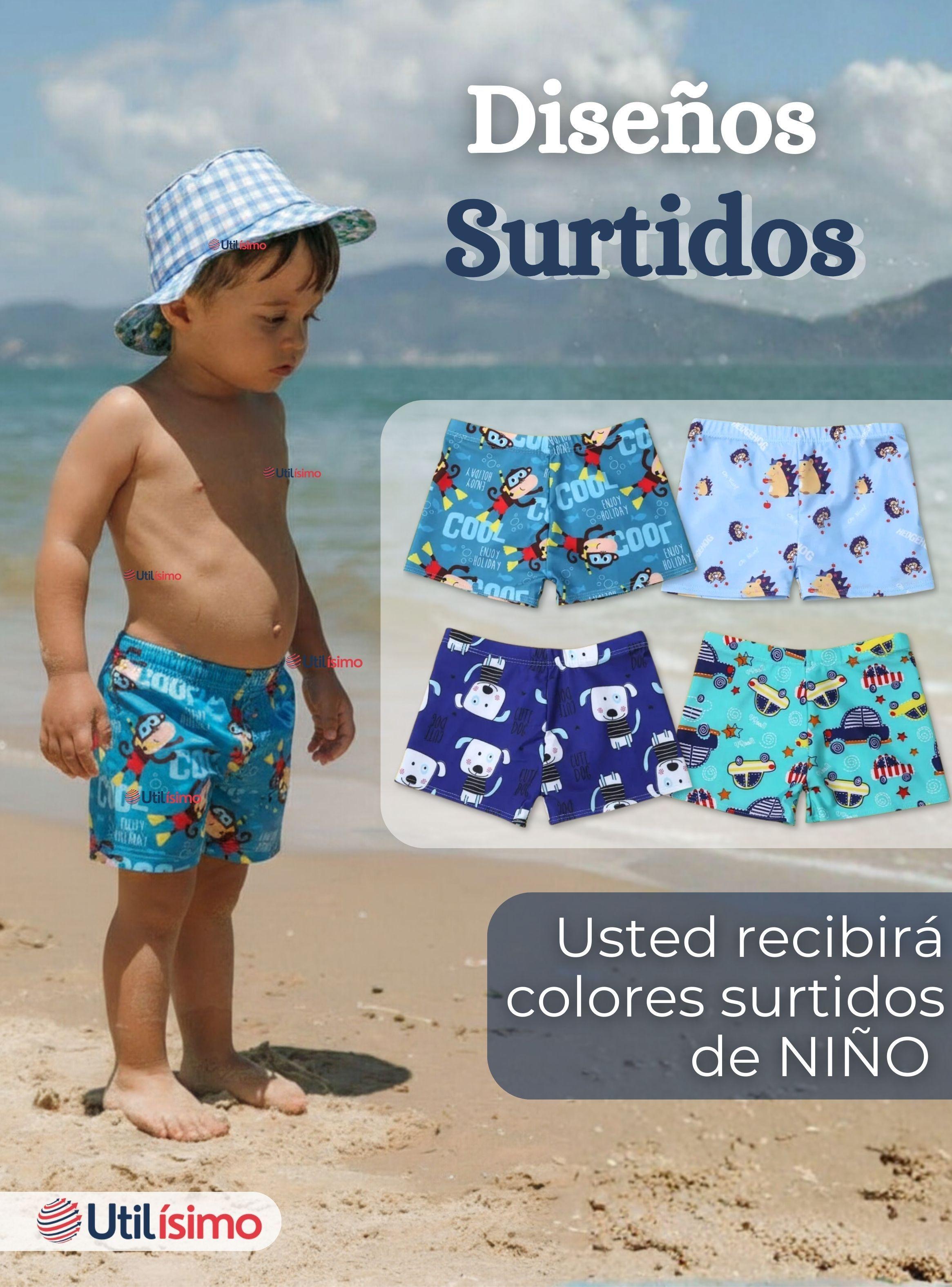 Short de Playa Niños Traje De Baño Pantalón Corto Diseños Surtidos-2