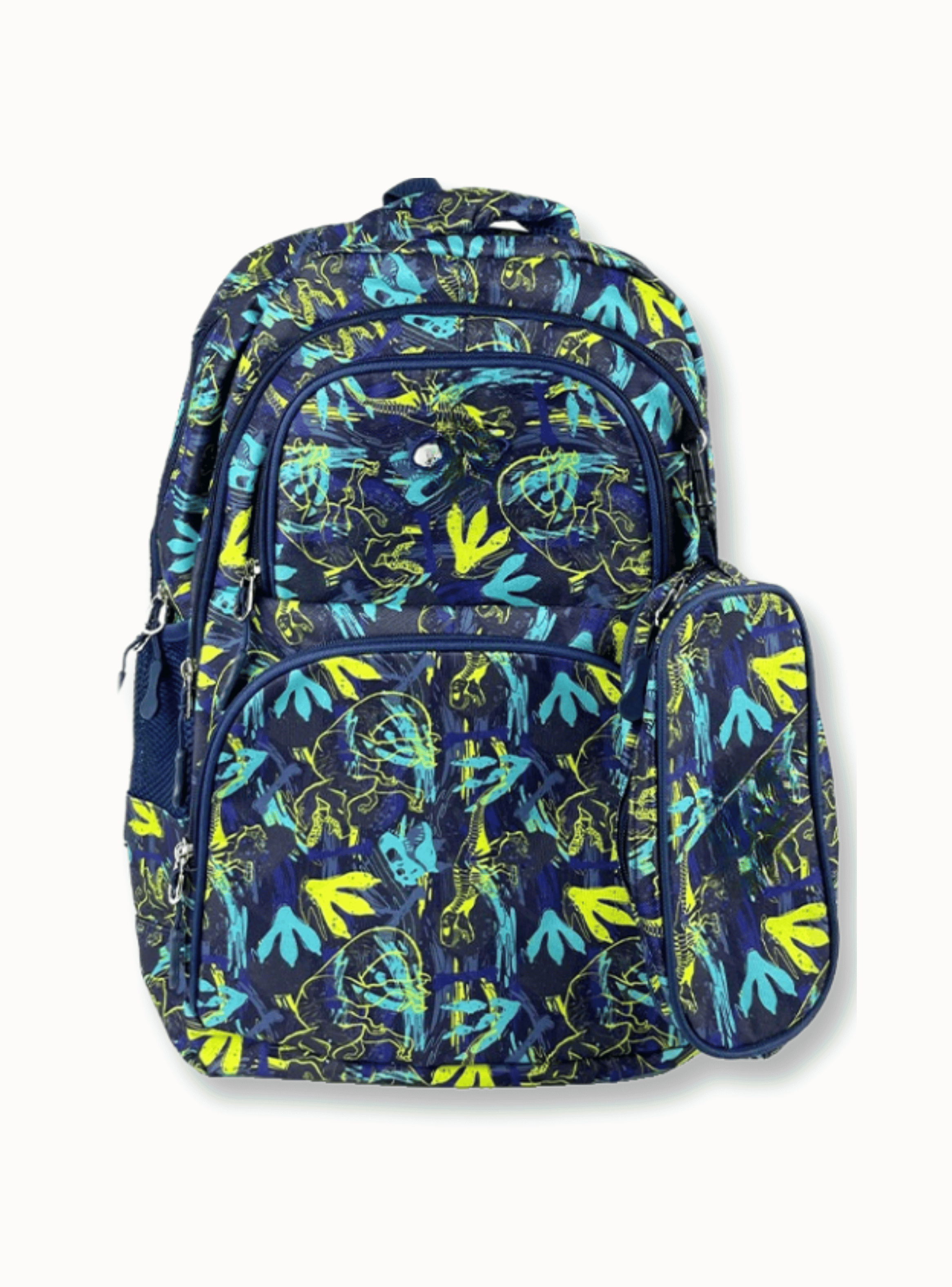 Mochila Con Lonchera Y Estuche 45CM Estampado Niño Dinosaur tracks-3