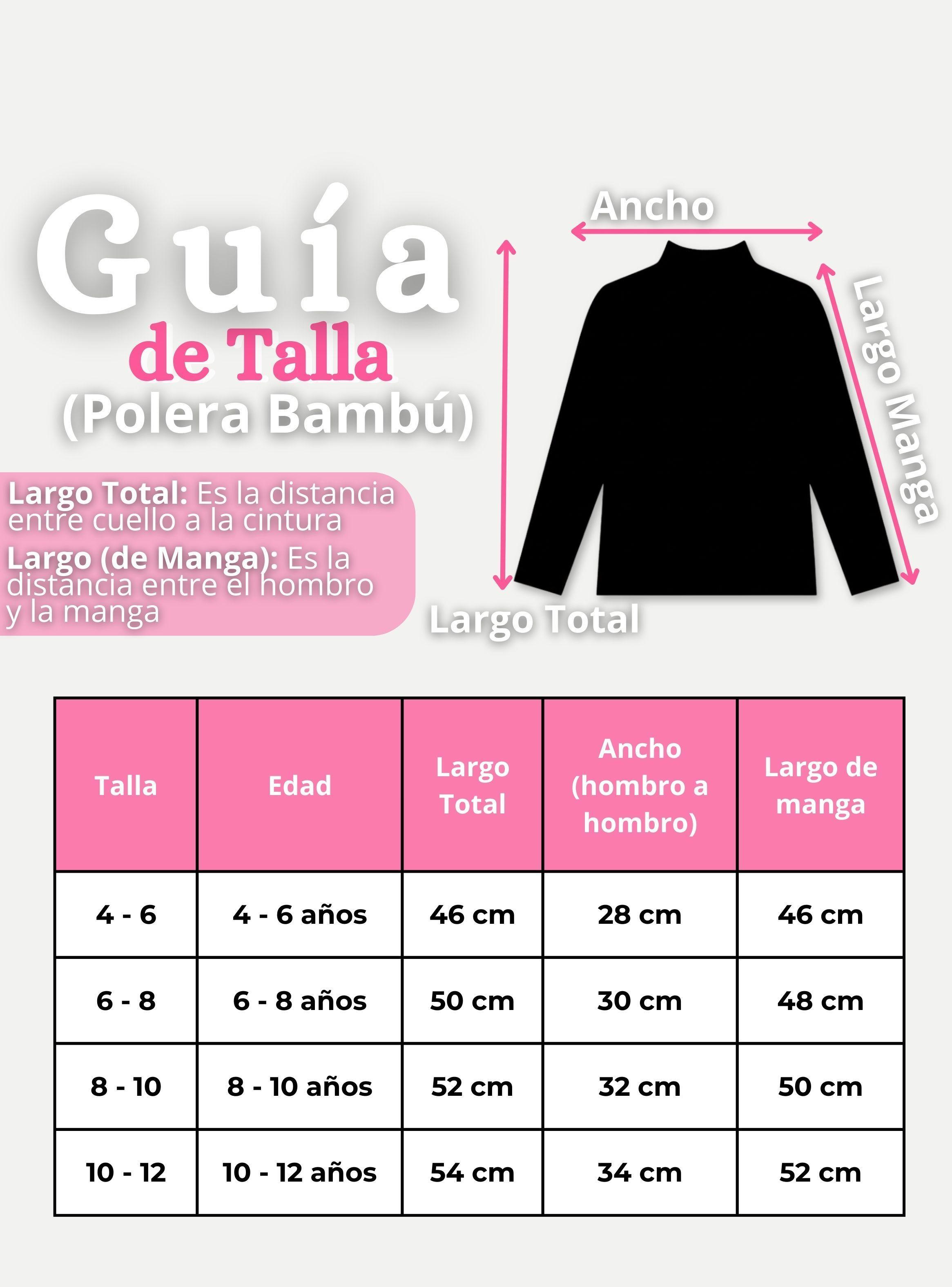 Polera Camiseta Bambú Blanca Cuello Beatle Primera Capa Manga Larga Niñas-3