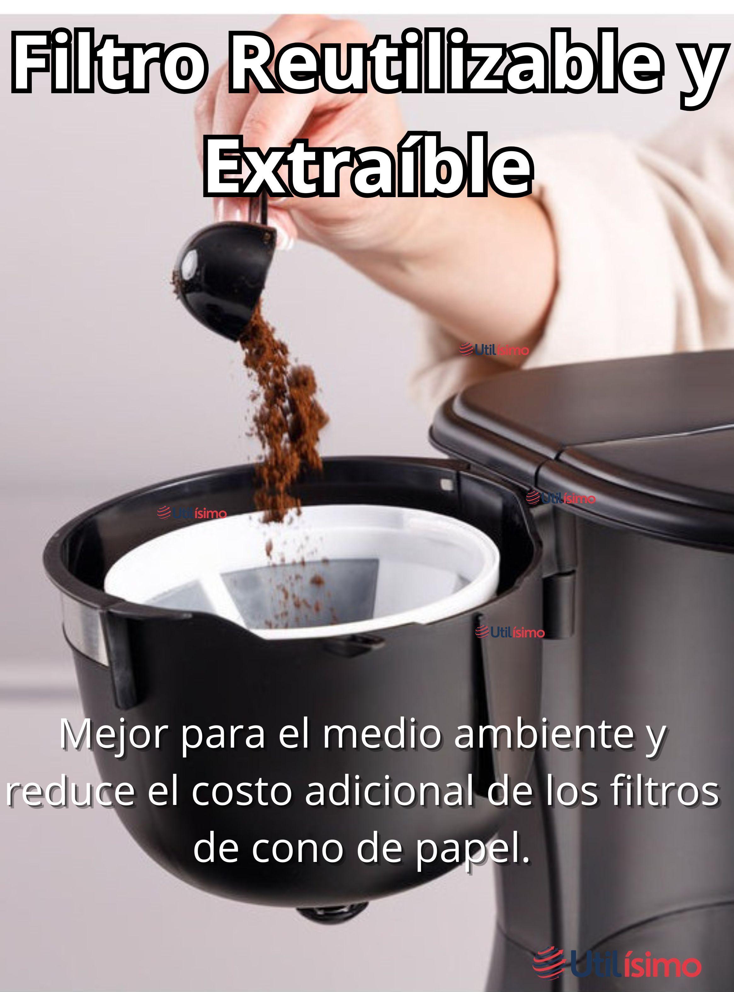 Cafetera Eléctrica 6 Tazas 600W de Potencia Con Filtro Reutilizable-6