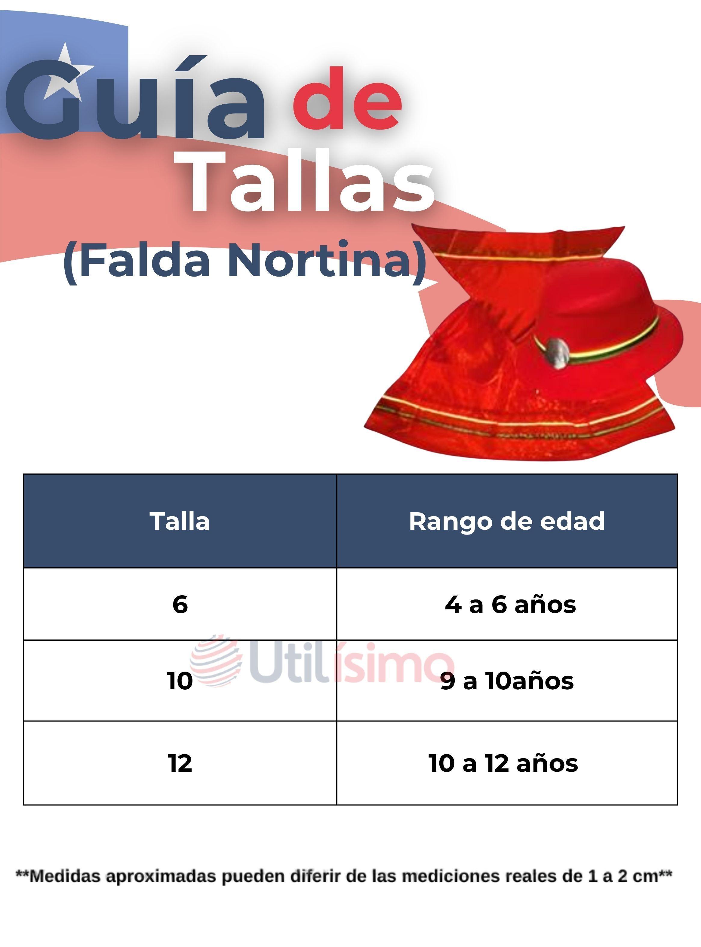 Traje Nortino Rojo 4 Piezas Niña Fiestas Patrias Baile Nortino-2