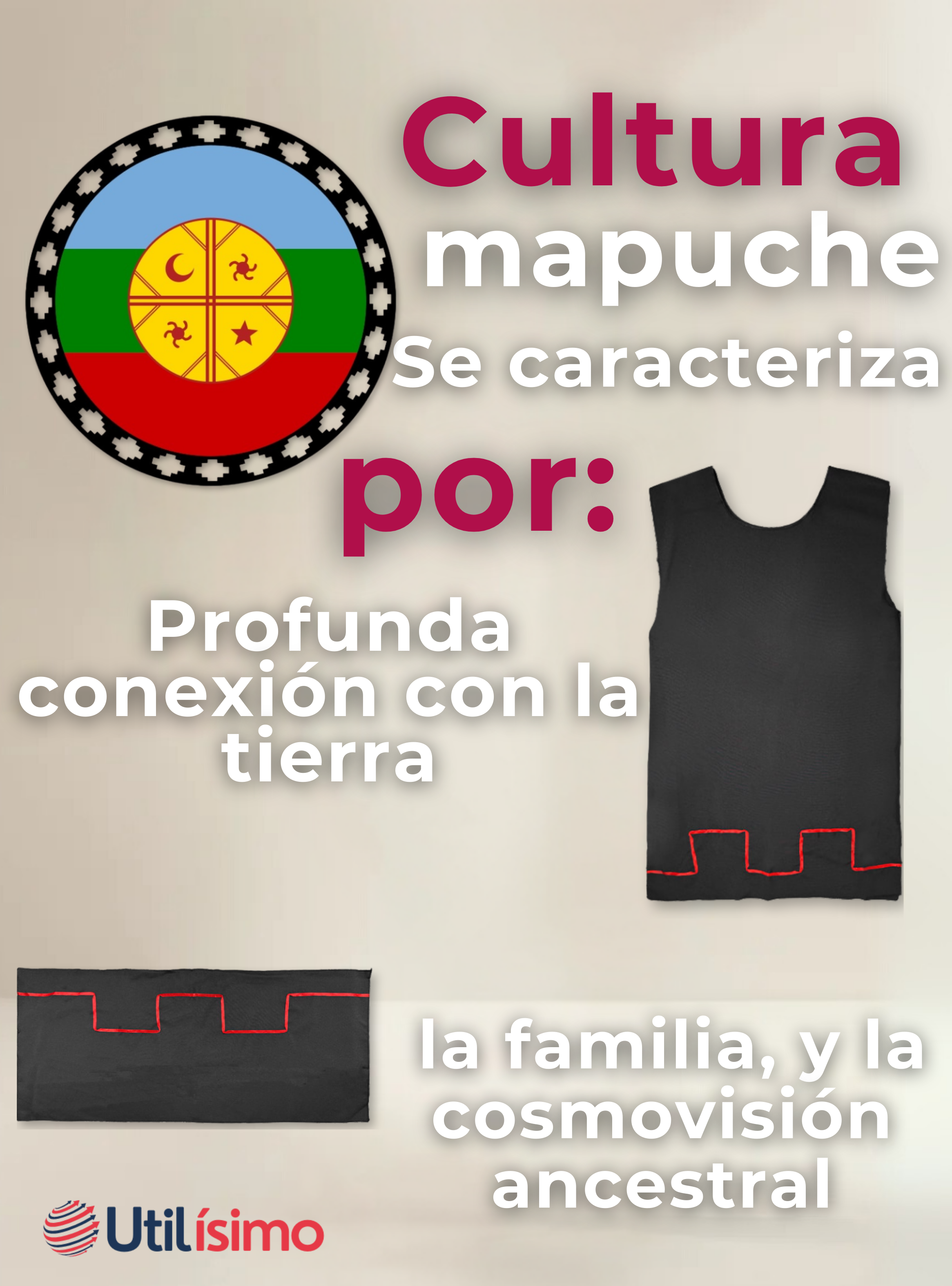 Traje Vestido Mapuche Niña Vestimenta Fiestas Patrias -4