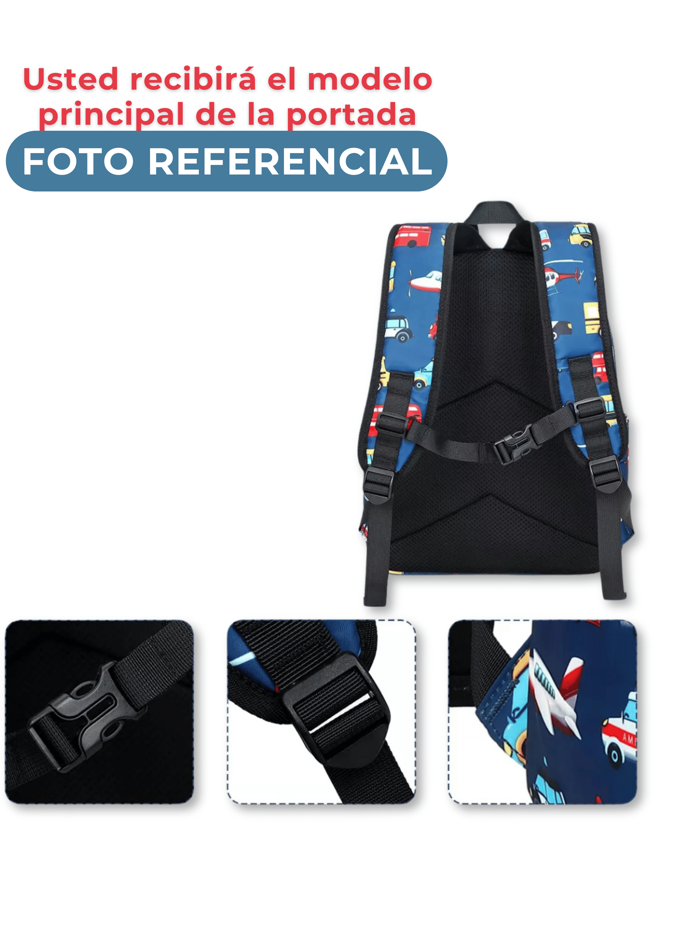 Mochila Infantil 2 a 4 años Jardín Escuela 33cm Niño Niña Green Dinosaur -3