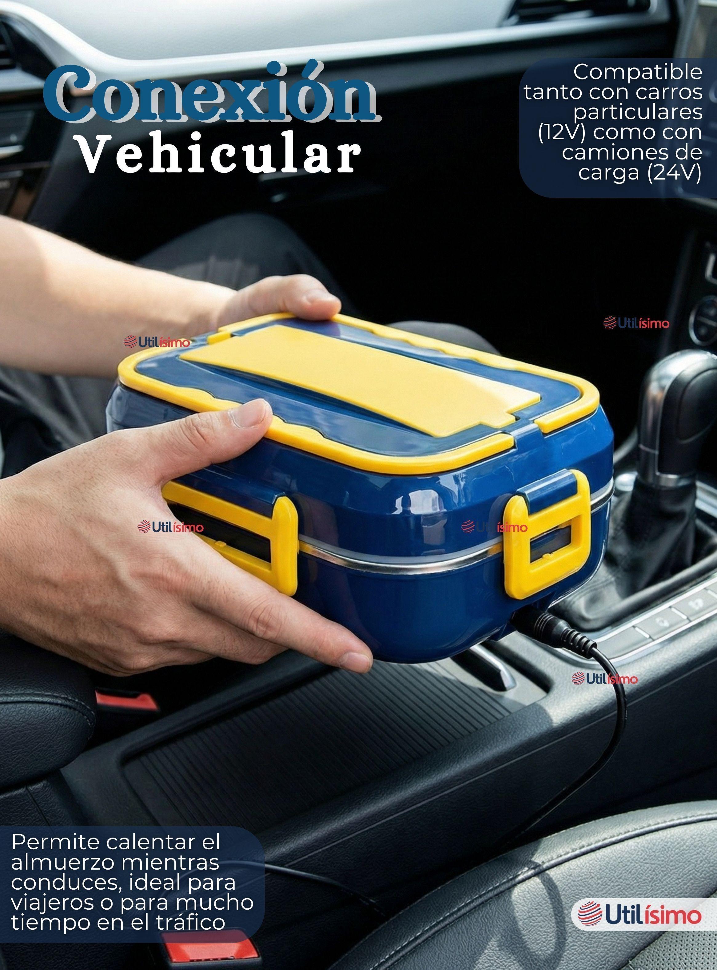 Lonchera Eléctrica Lunchbox Portátil Fiambrera Calentadora Capacidad de 1.5L 40W Coche Oficina-4