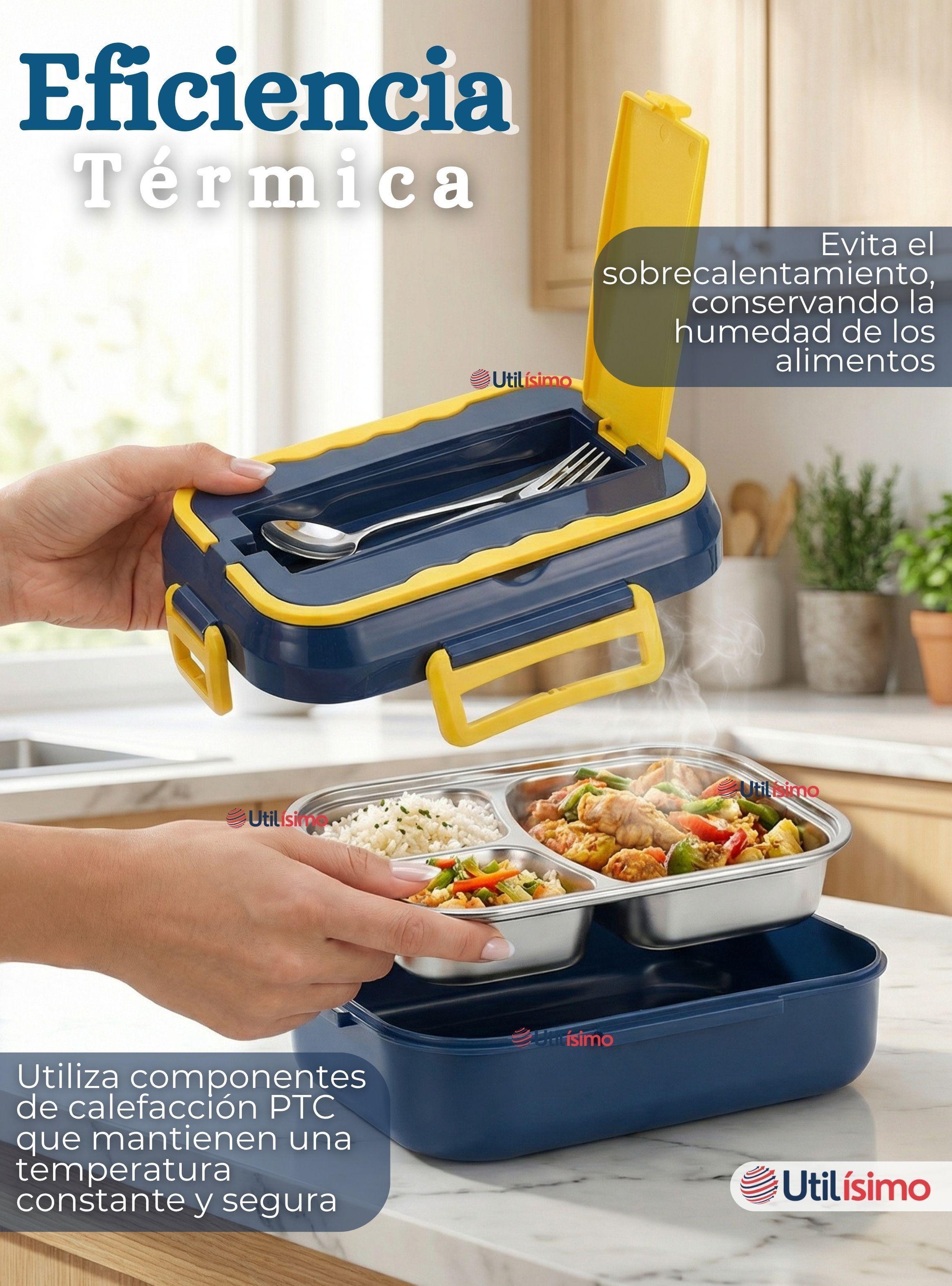 Lonchera Eléctrica Lunchbox Portátil Fiambrera Calentadora Capacidad de 1.5L 40W Coche Oficina-5