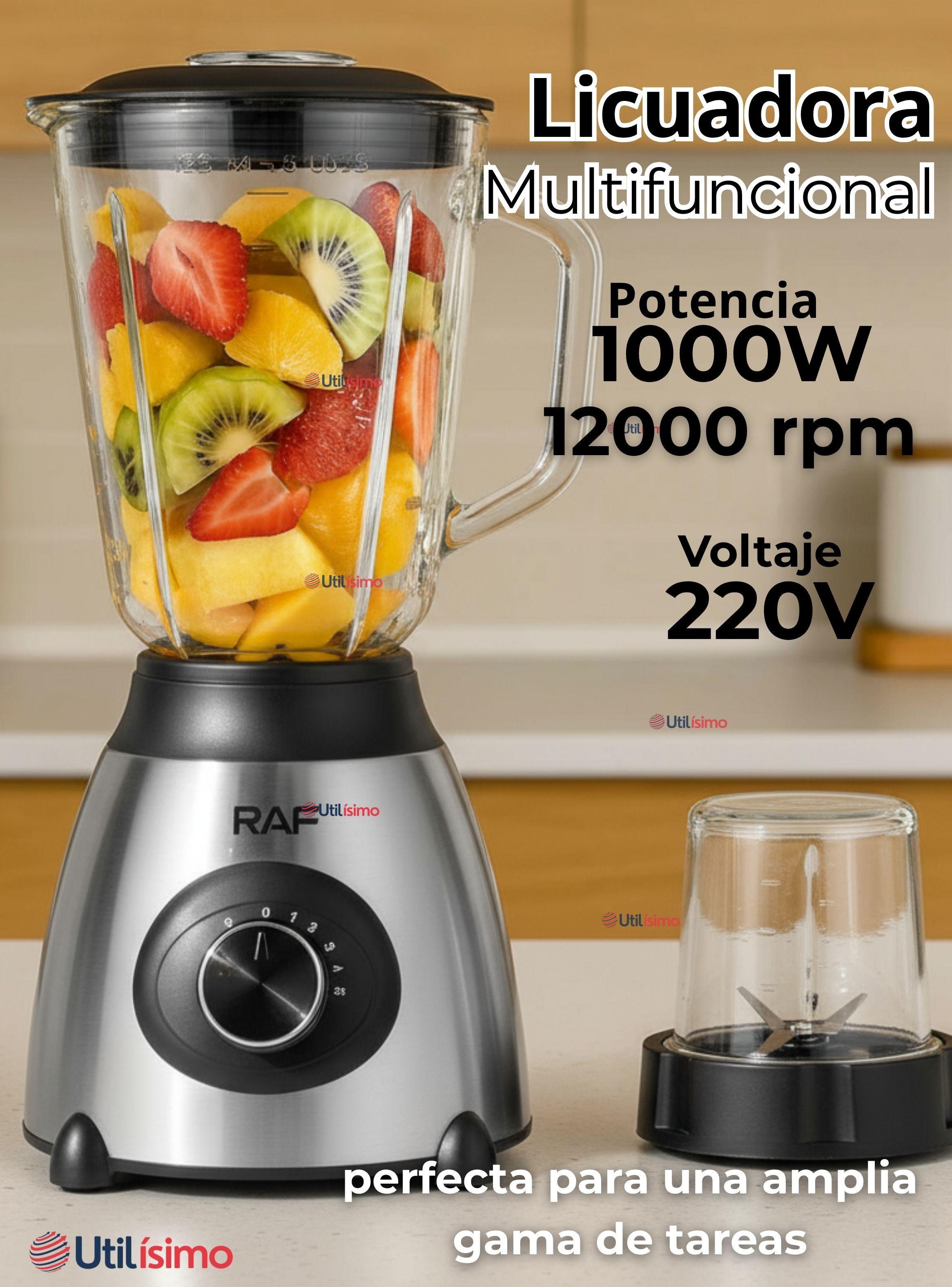 Licuadora Juguera Multiuso 2 en 1 Picadora con Jarra de Vidrio-2