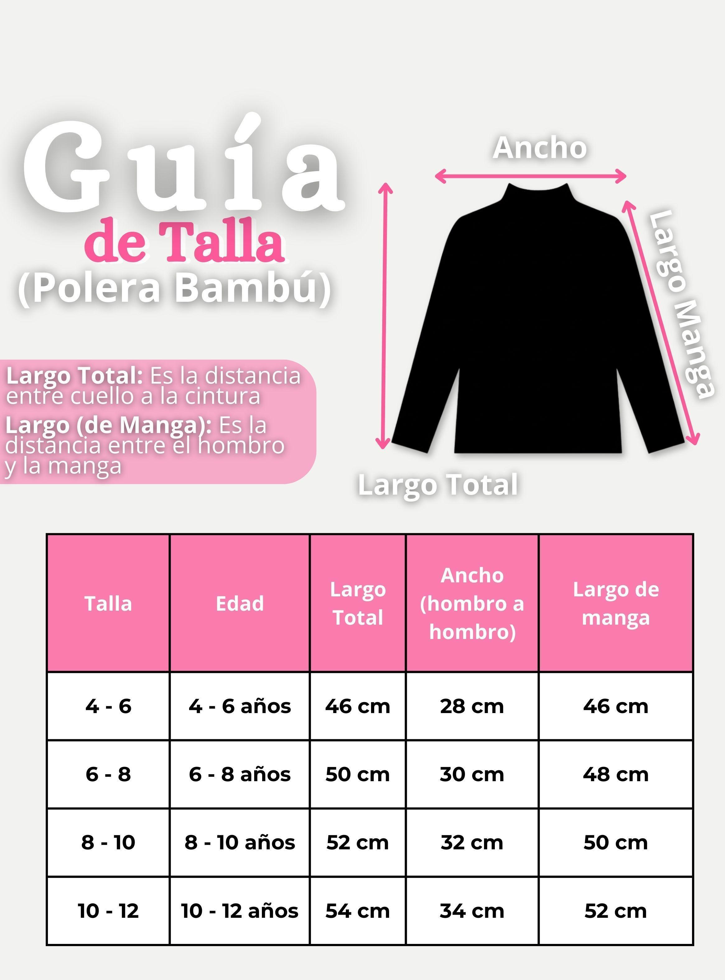 Pack 3 Polera Camiseta Bambú Cuello Beatle Primera Capa Manga Larga Colores Surtidos Niña-4