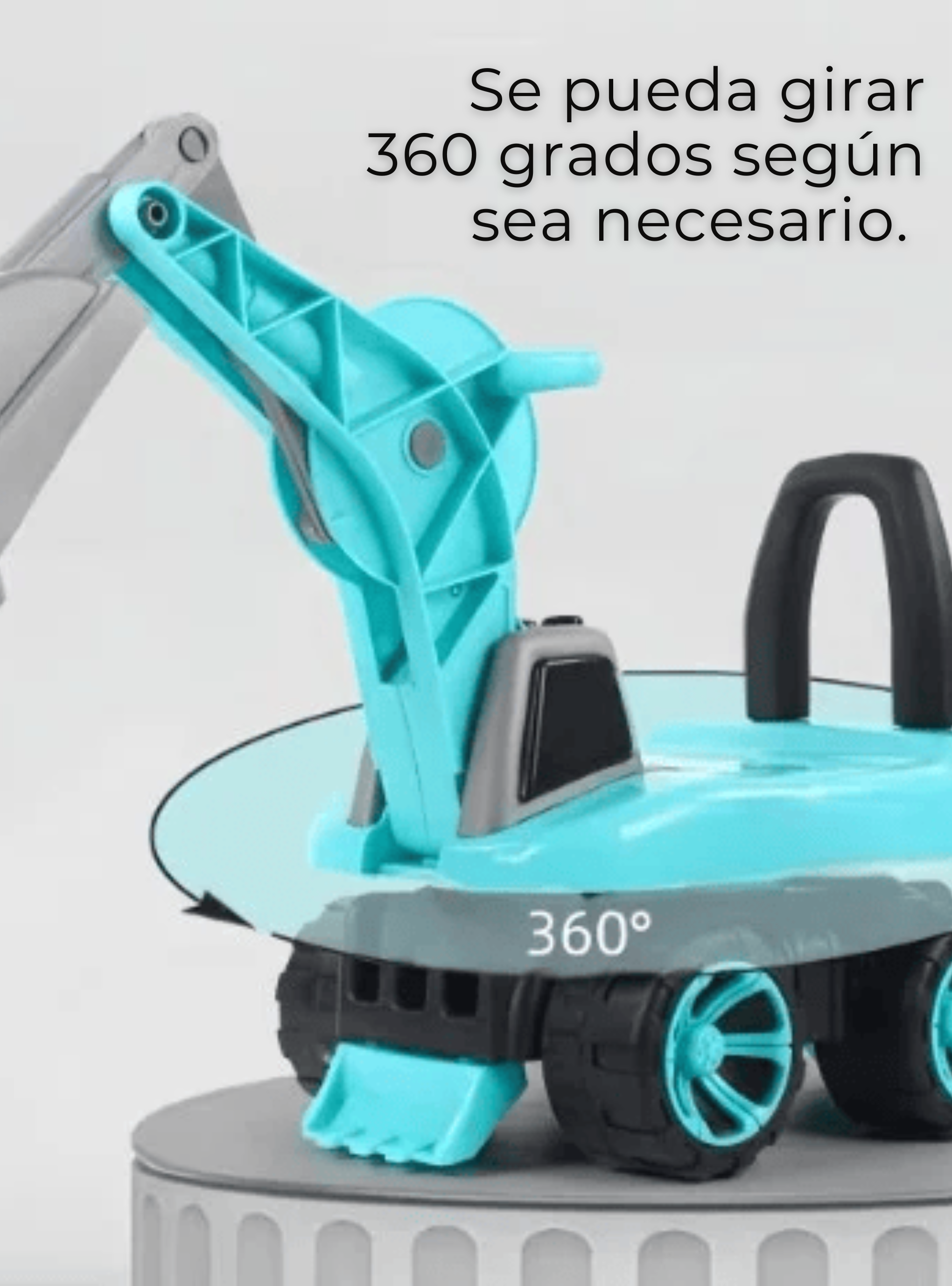 Correpasillo infantil estilo Camión Excavadora Niño Turquesa-4
