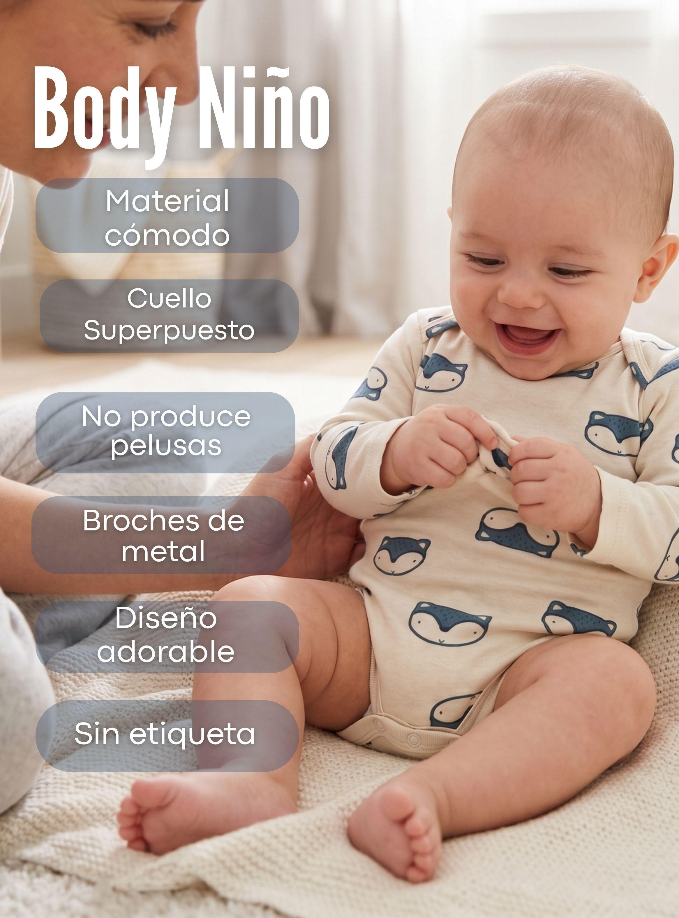 Pack 5 Bodys Manga Larga 100% Algodón Tedmimak Big aventure Nature Bebé Niño-4