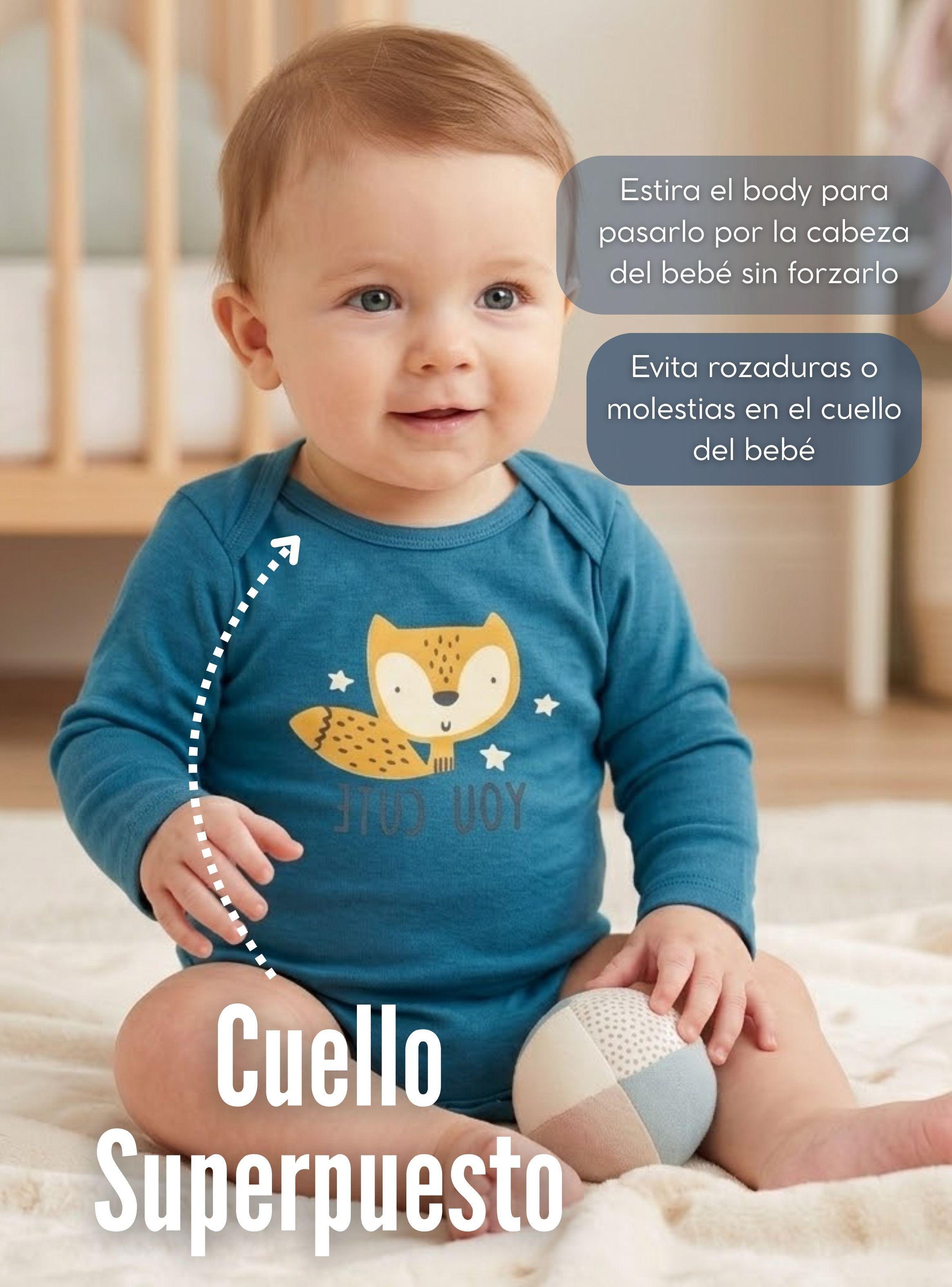 Pack 5 Bodys Manga Larga 100% Algodón Tedmimak Big aventure Nature Bebé Niño-5
