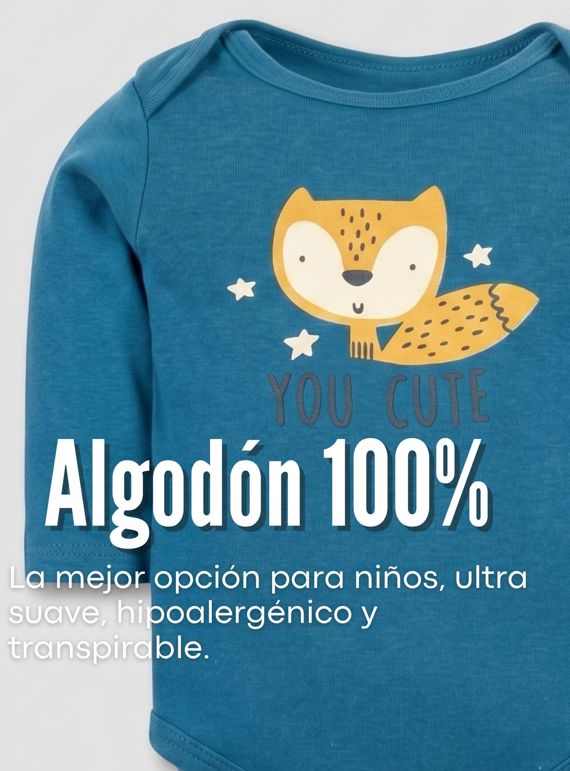 Pack 5 Bodys Manga Larga 100% Algodón Tedmimak Big aventure Nature Bebé Niño-6