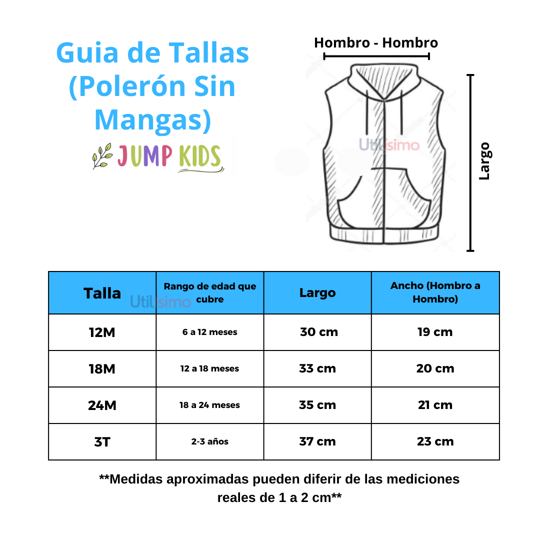 Polerón Sin Mangas Forrado Polar Capucha, Orejas, Bolso Niña Blanco Jump Kids-2