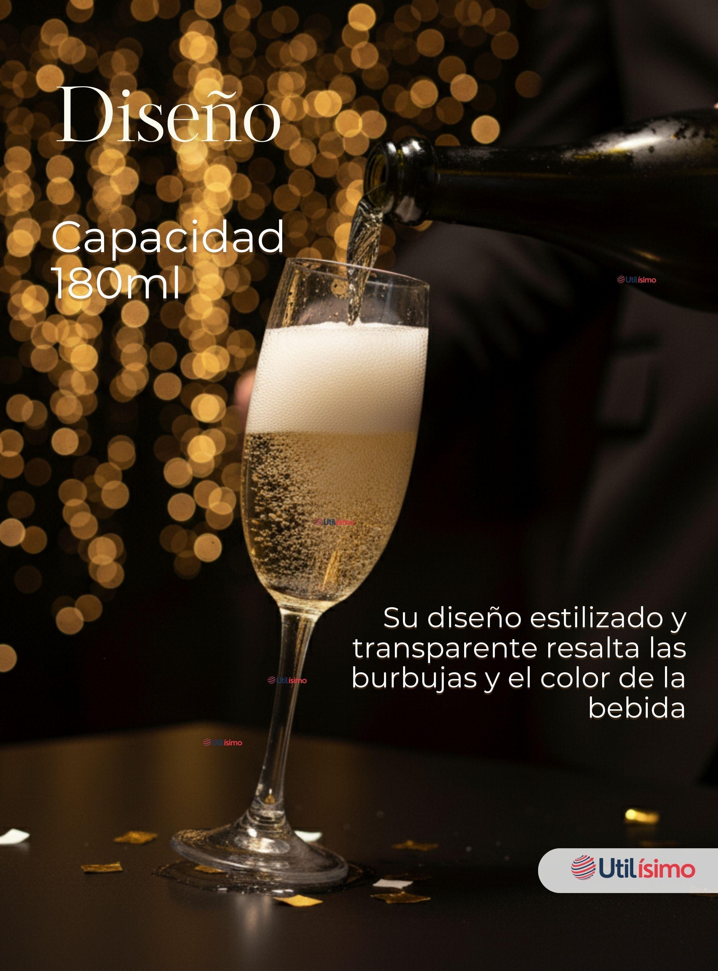 Set de 6 Copas de Champaña Espumante Capacidad 180 ml-5