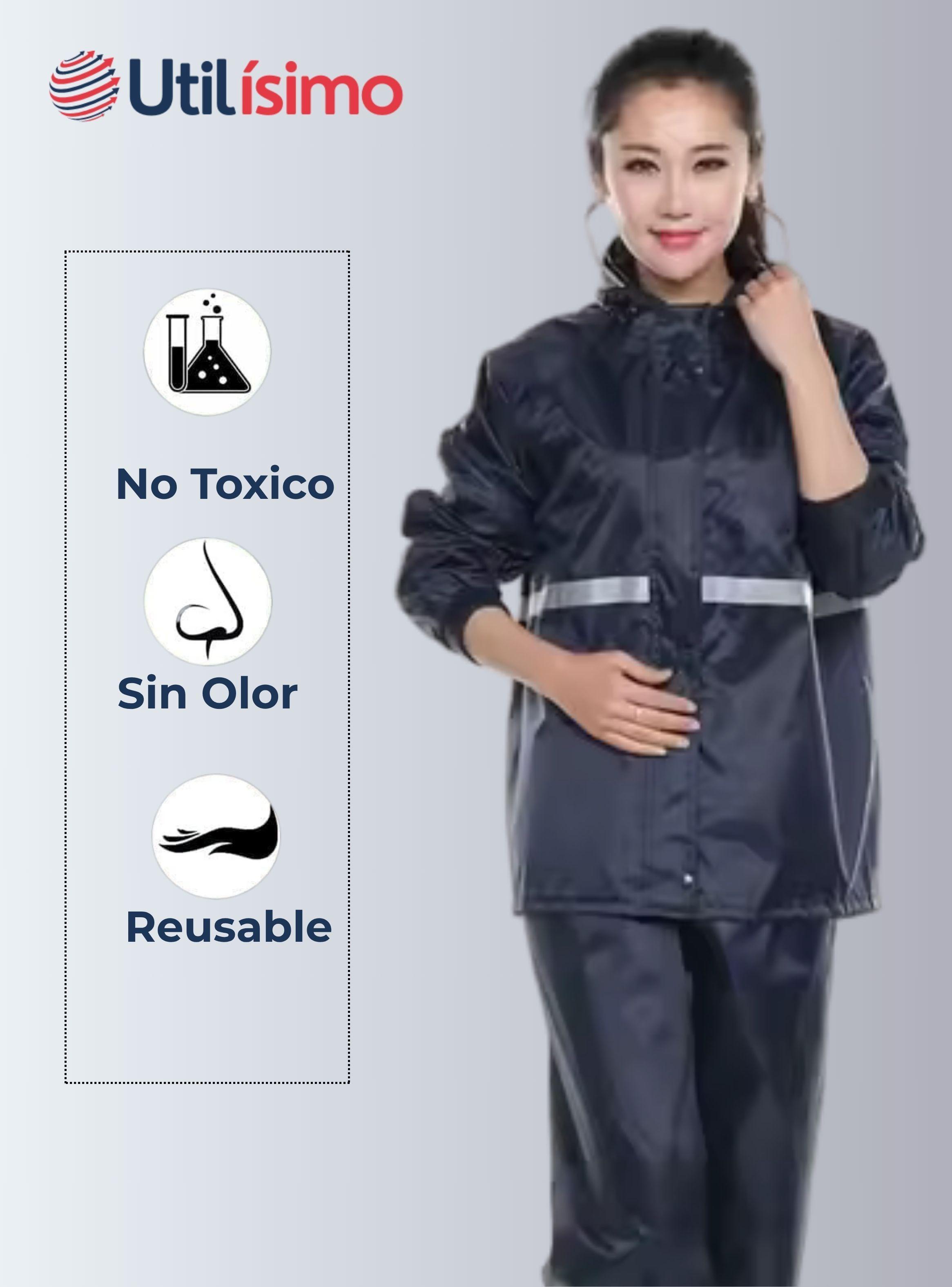 Poncho Impermeable Adulto Unisex Negro-4