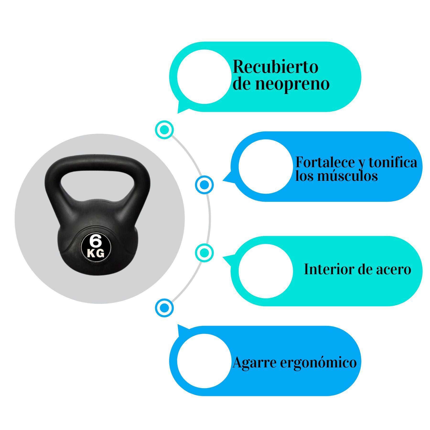 Pesa Rusa 6 Kg Kettlebell Mancuerna Entrenamiento Fitness-5