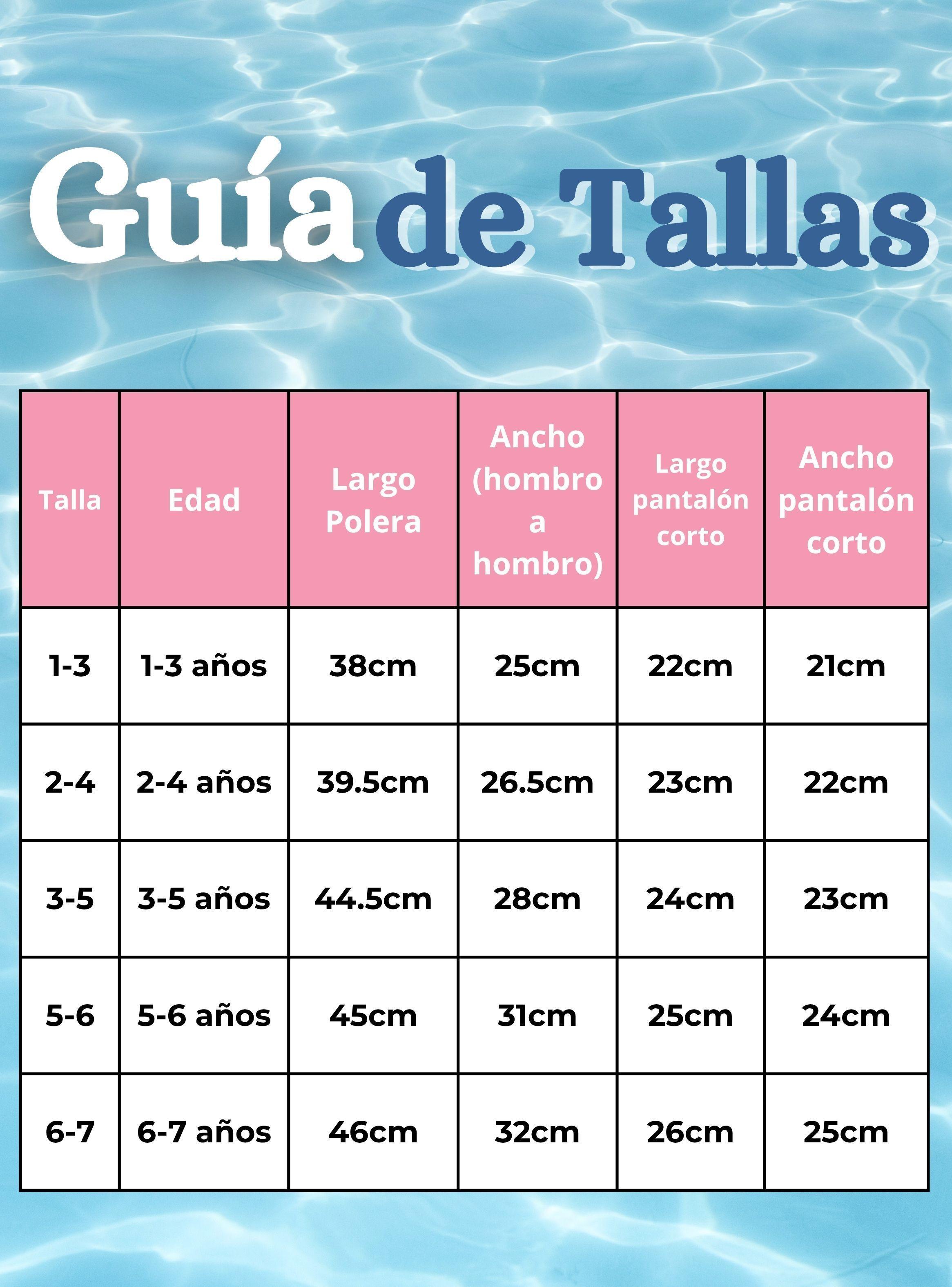 Traje De Baño Polera Manga Larga y Pantalón Corto 2 Piezas para Niña de 2 a 7 años Sweet Ice Creams-2