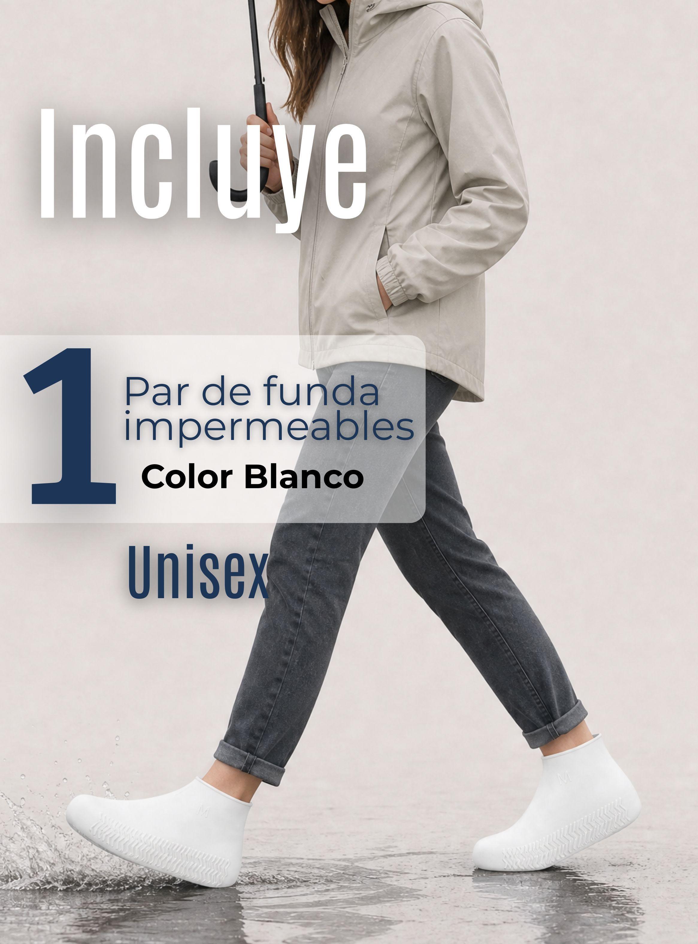 Fundas Cubre Zapatos Blanco Impermeable Surtidas Silicona Antideslizante 1 Par-2