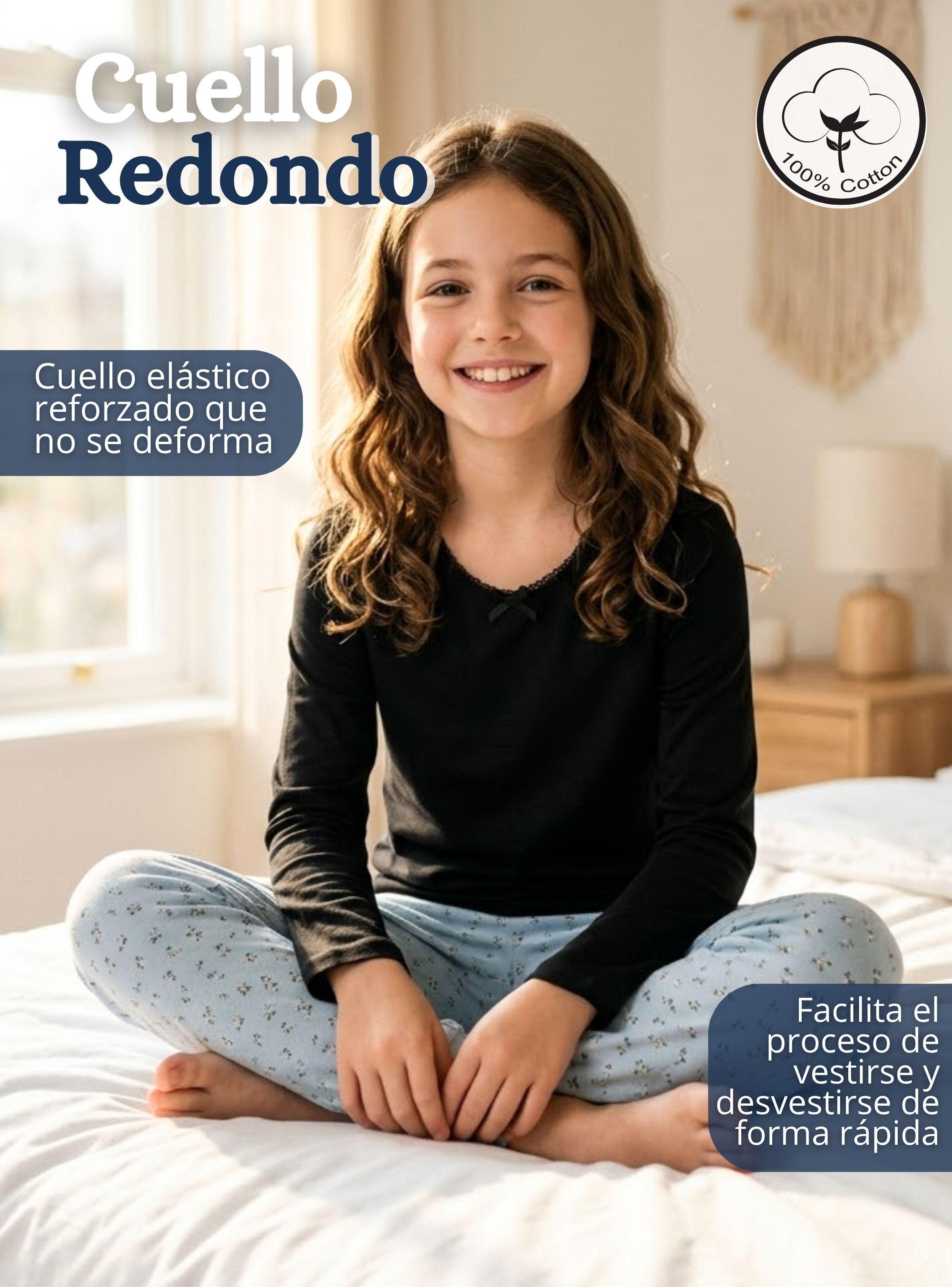 Pack 3 Camisetas Poleras Algodón Básica Primera Capa Cuello Redondo Manga Larga Colores Surtidos-6