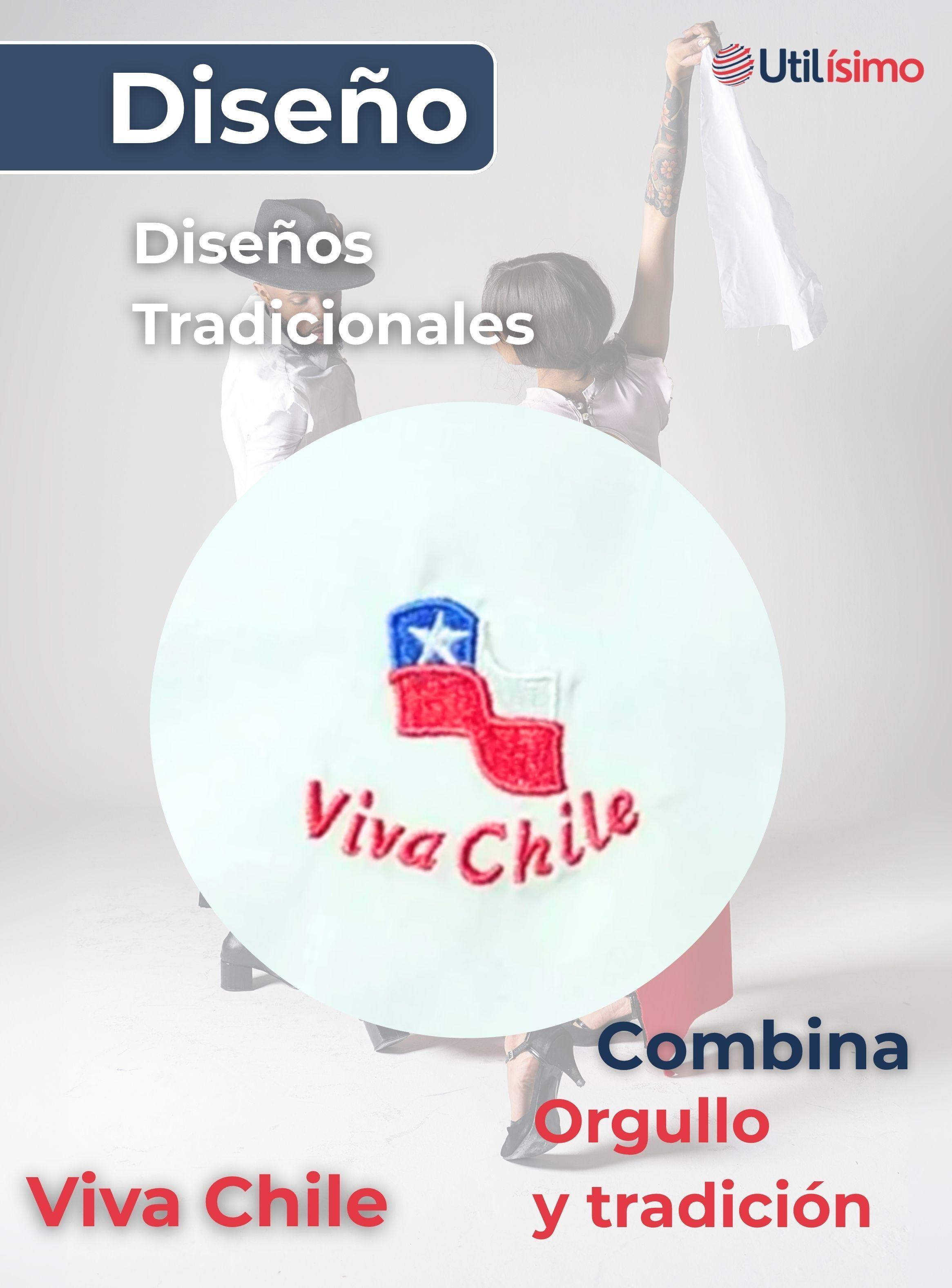 Pack 3 Pañuelos Baile Cueca 36 CM Bordado Viva Chile Baile Fiestas Patrias-4