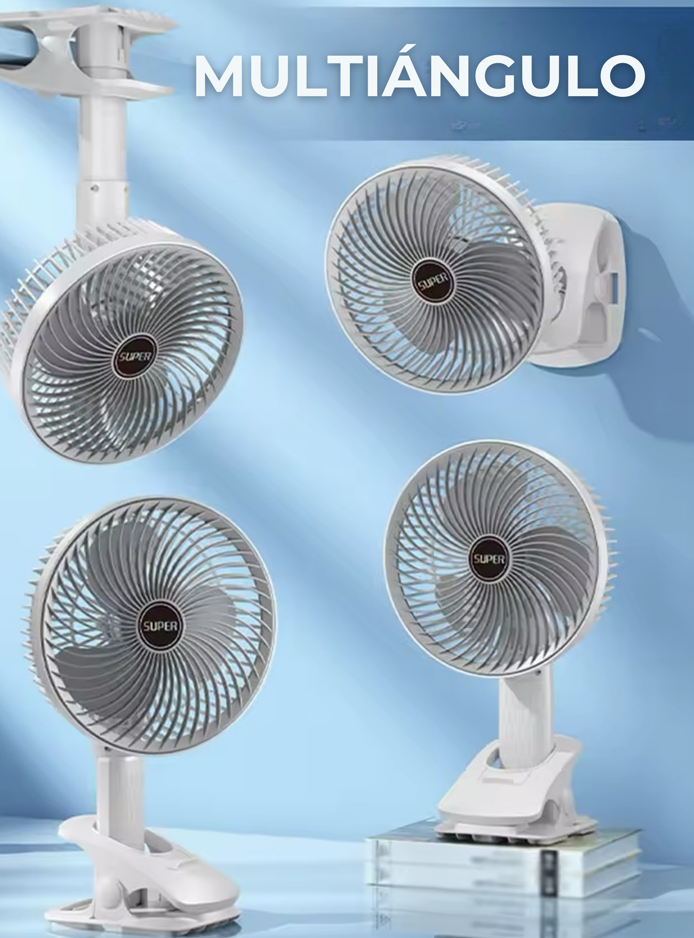 Ventilador De Escritorio Portátil Recargable 4 Modos De Uso USB-7
