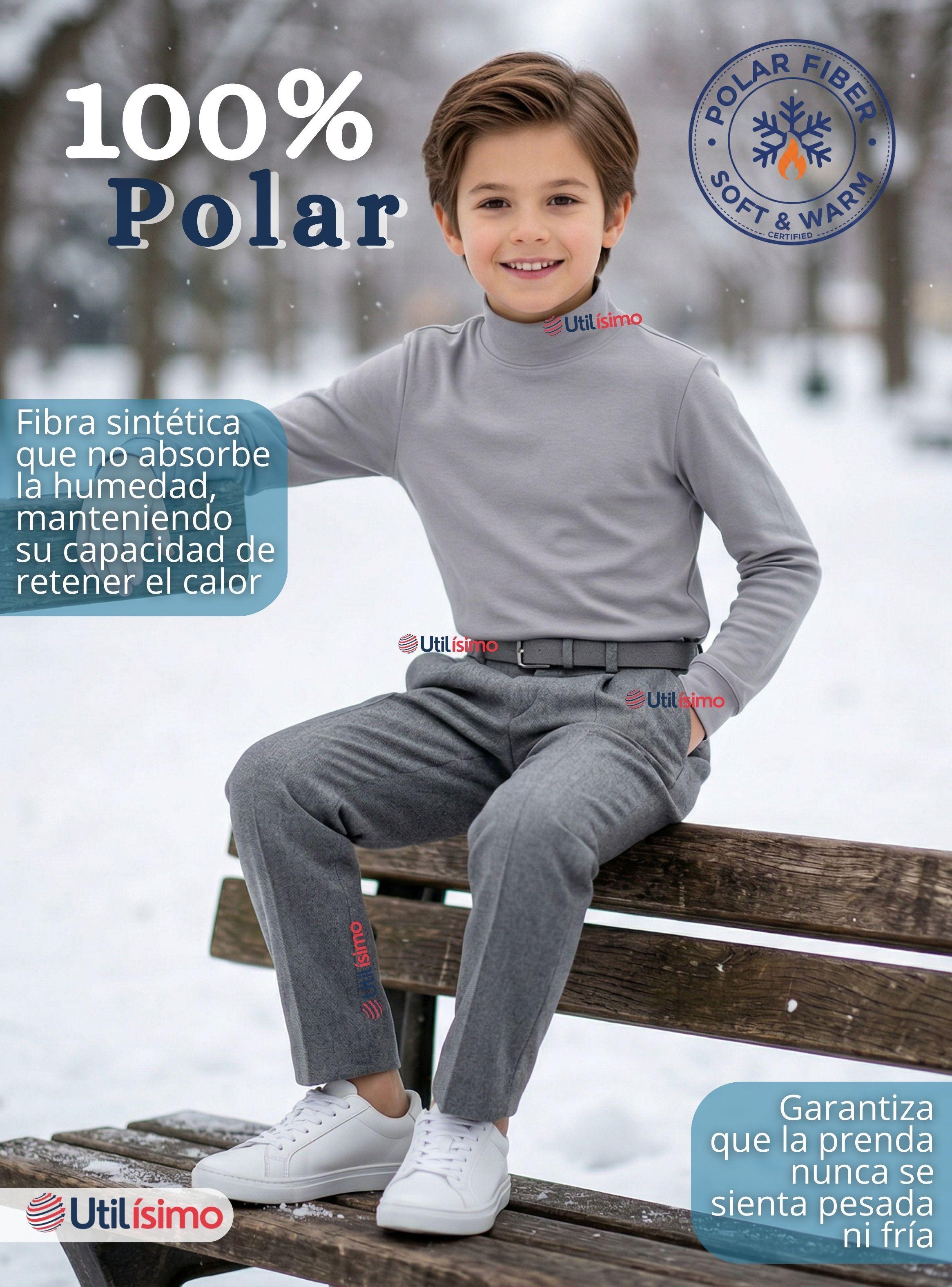 Pack 6 Poleras Camisetas Polar Primera Capa Beatle Manga Larga de Colores Surtidos Niños-3