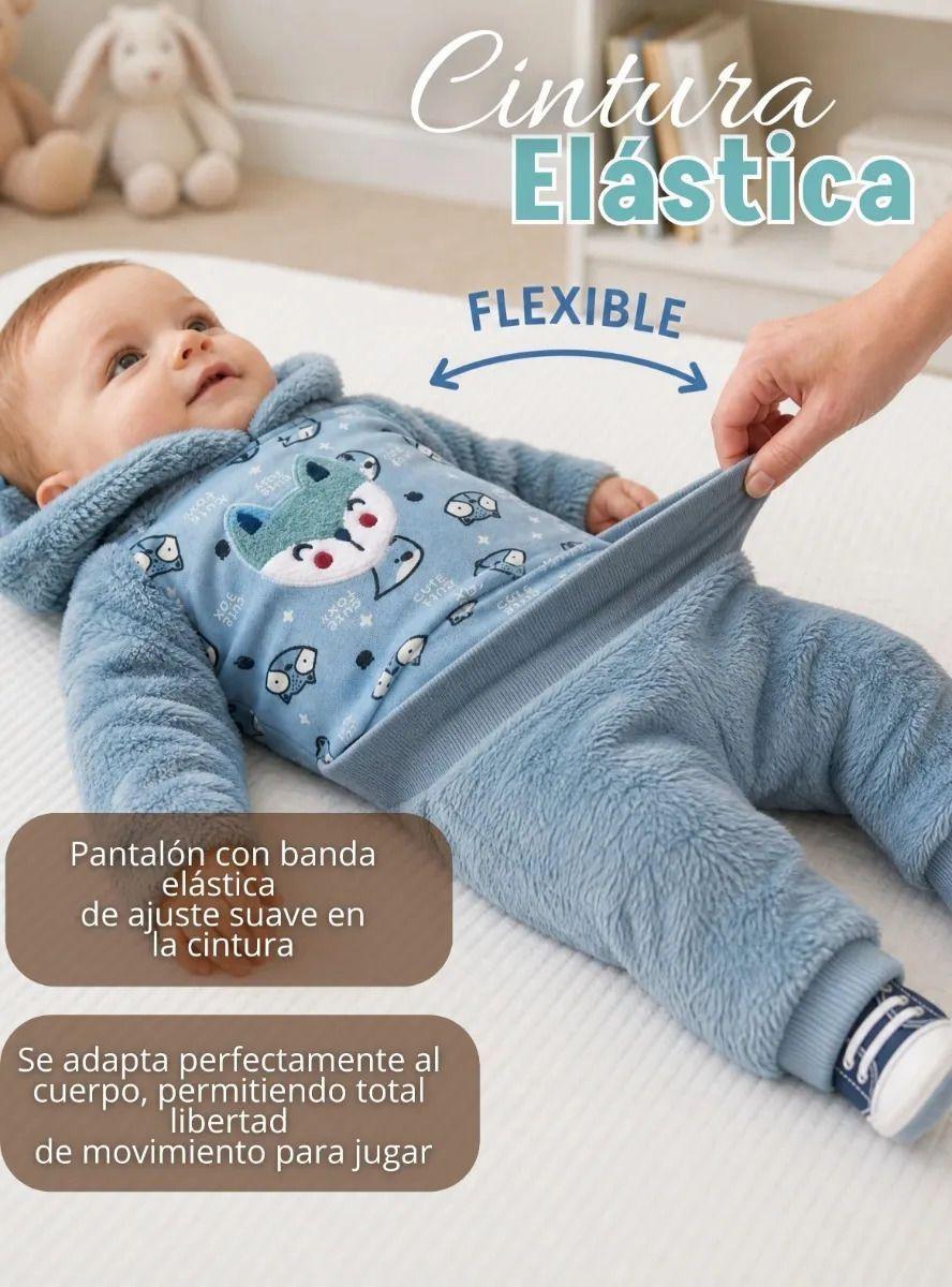 Conjunto Buzo Polerón Con Capucha Térmico Algodón 2 Piezas Bebé-7