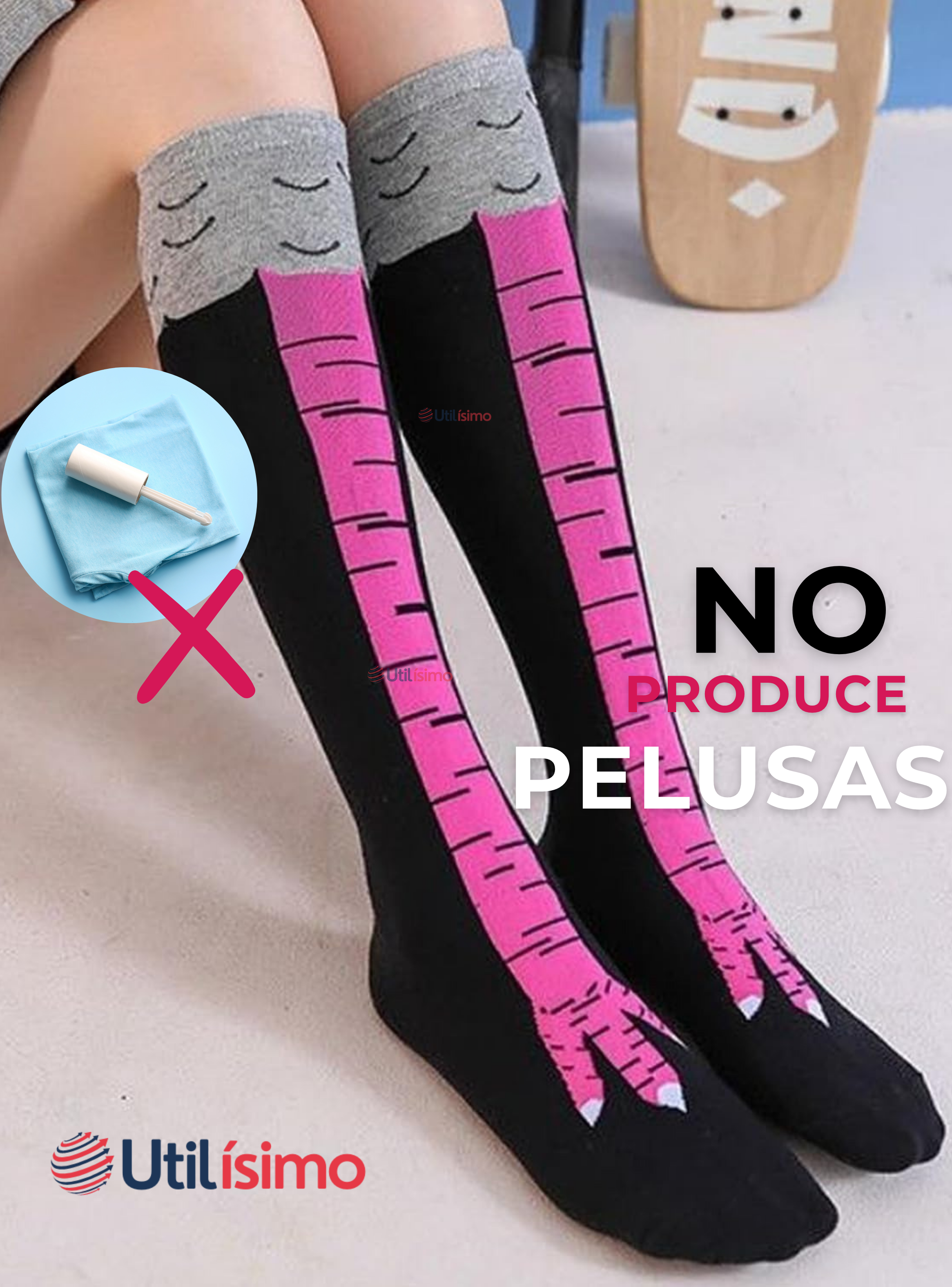 Pack 3 Calcetines Pata de Gallina Mujer Largos Colores Surtidos-6