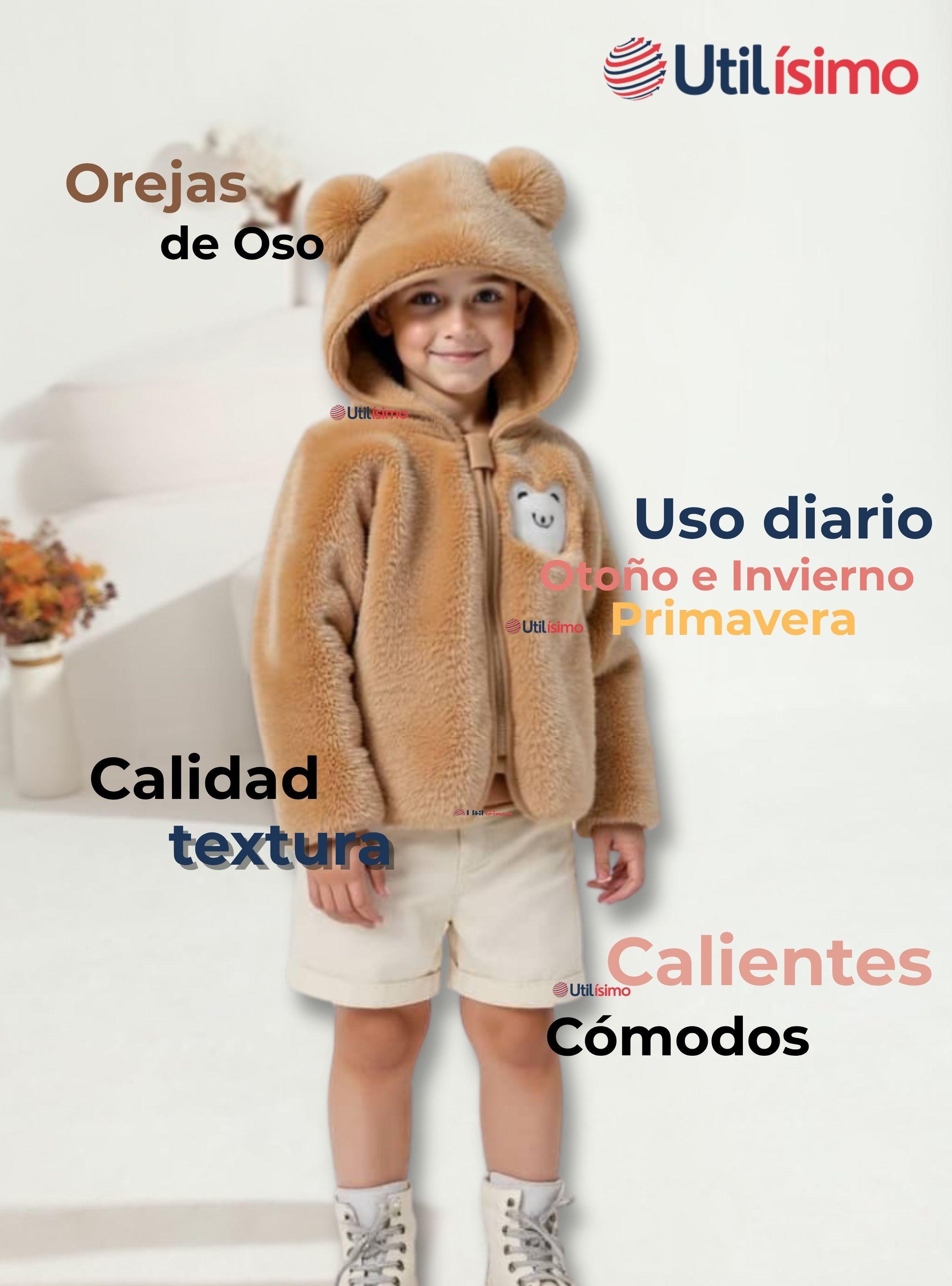 Chaqueta Polar con Capucha Niño Animalitos Cafè-3
