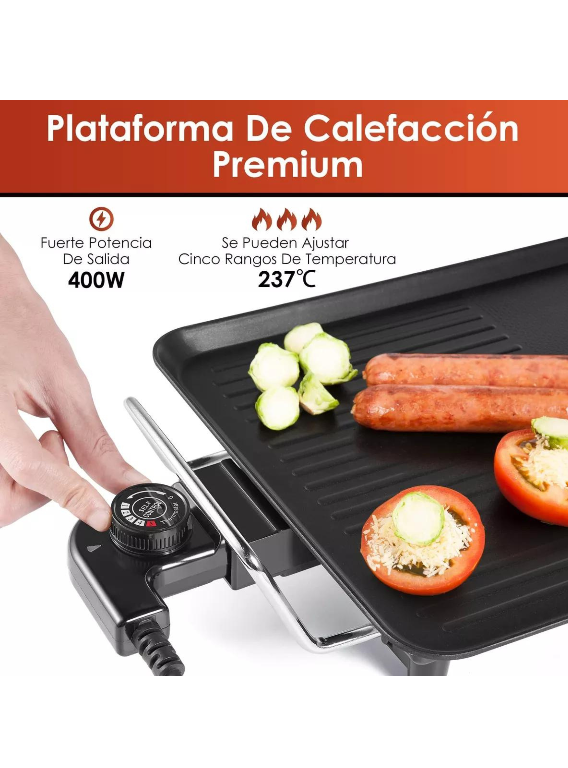 Plancha Parrillera Eléctrica Antiadherente Churrasquera-3