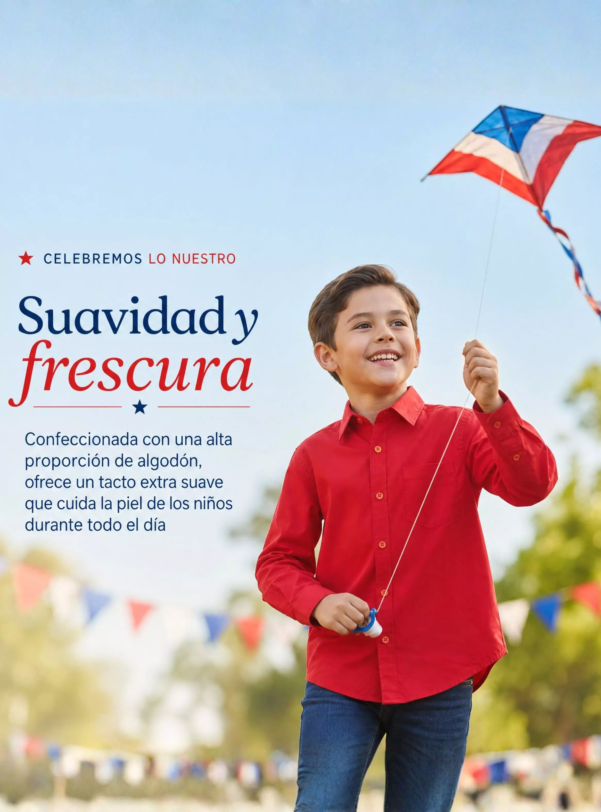 Camisa Huaso de Niño Algodón Traje Típico Fiestas Patrias Color Rojo-6