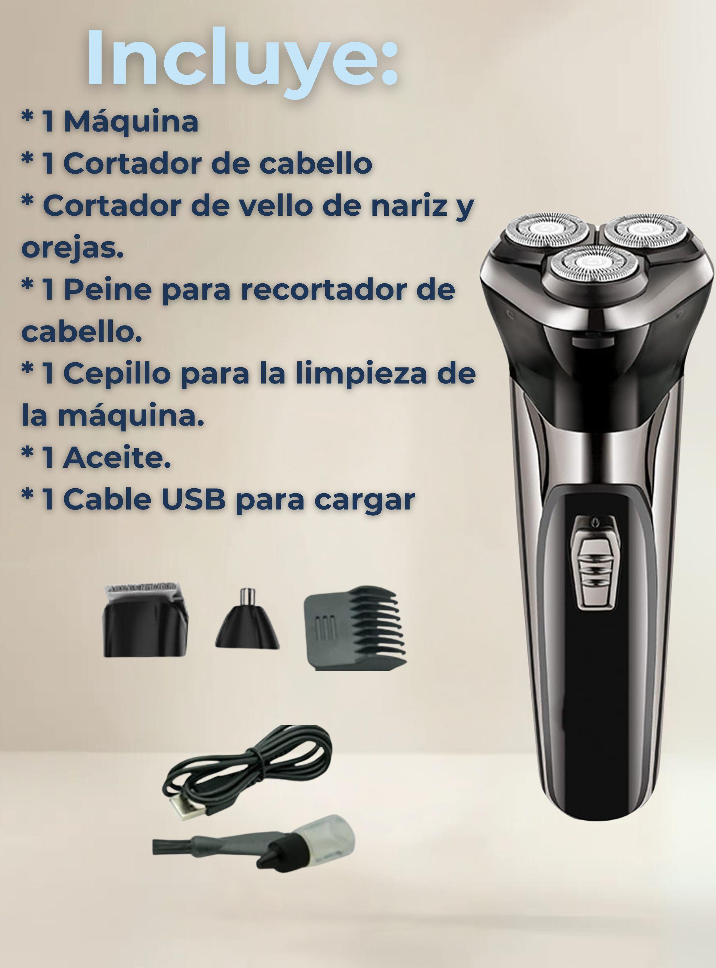 Máquina de Afeitar 3 en 1 Recargable Inalámbrica USB -2